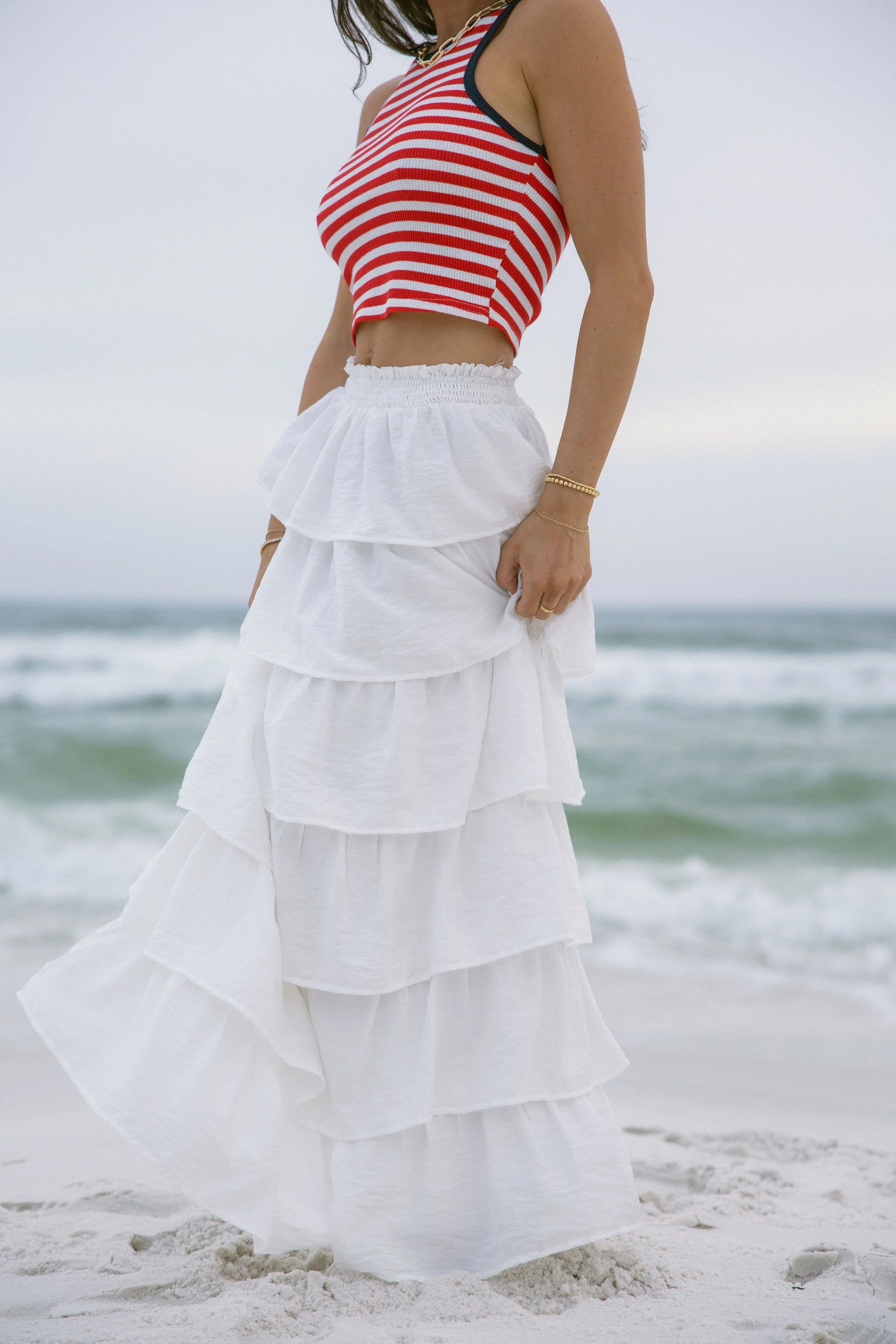 Katrina Tiered Ruffle Maxi Skirt - Image 8