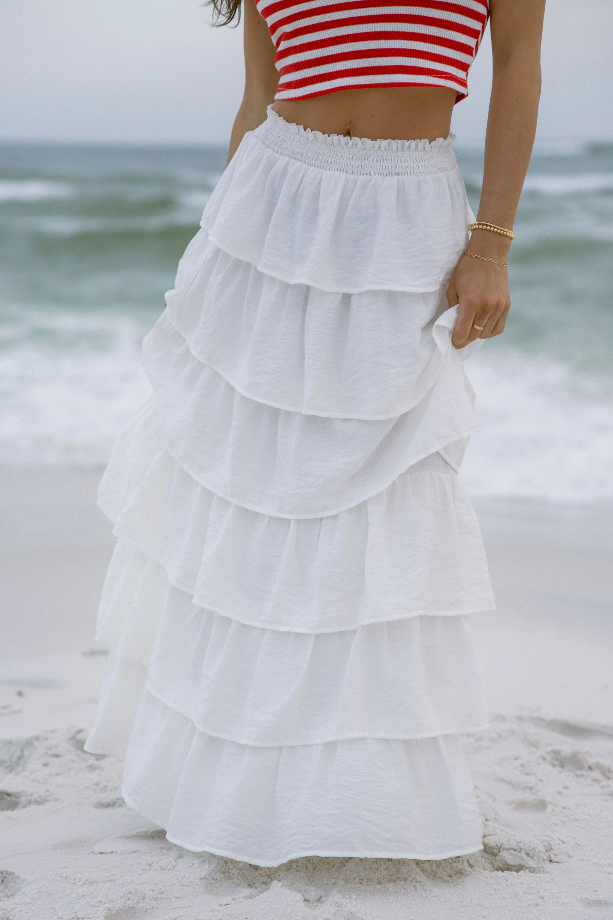 Katrina Tiered Ruffle Maxi Skirt - Image 9