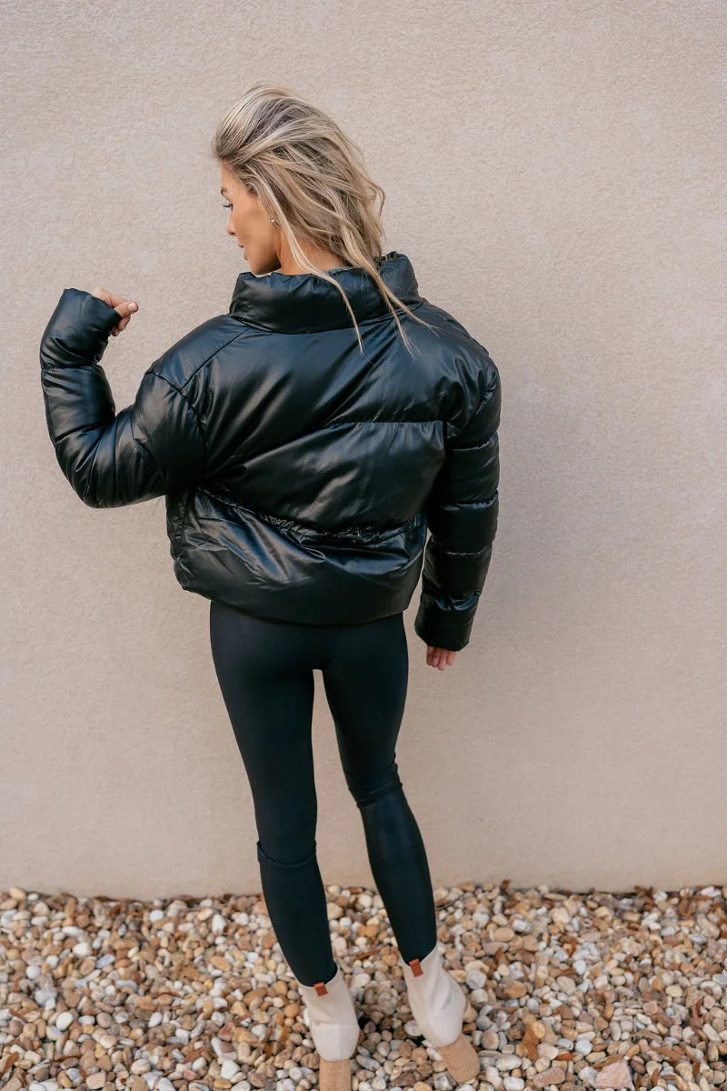 Kaylee Black Puffer Jacket - Image 3