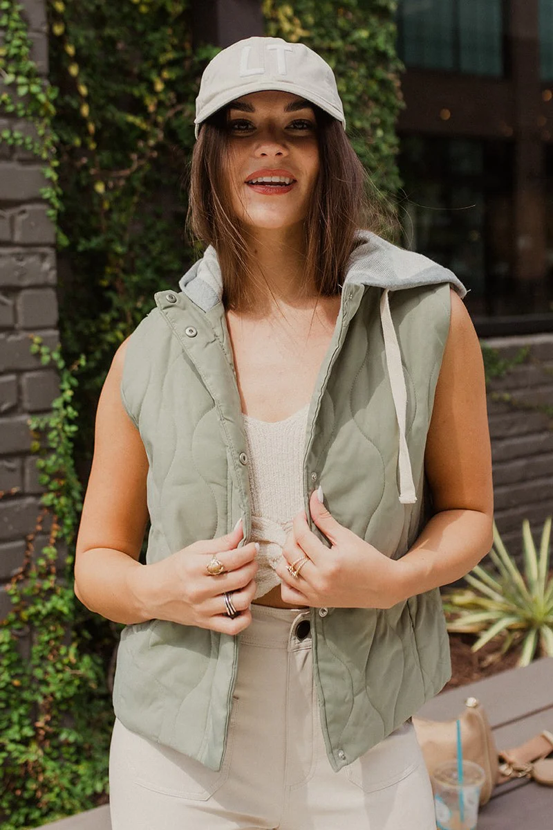Keep Them Guessing Hooded Vest - Image 3