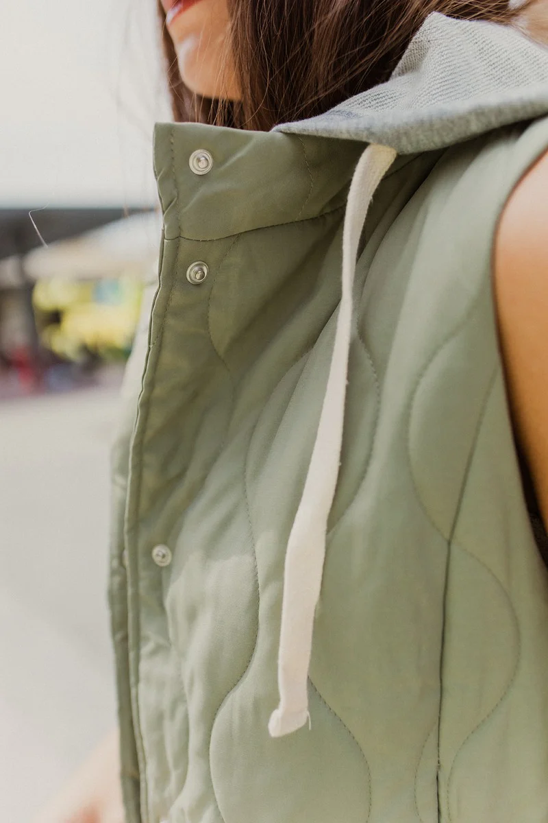 Keep Them Guessing Hooded Vest - Image 5