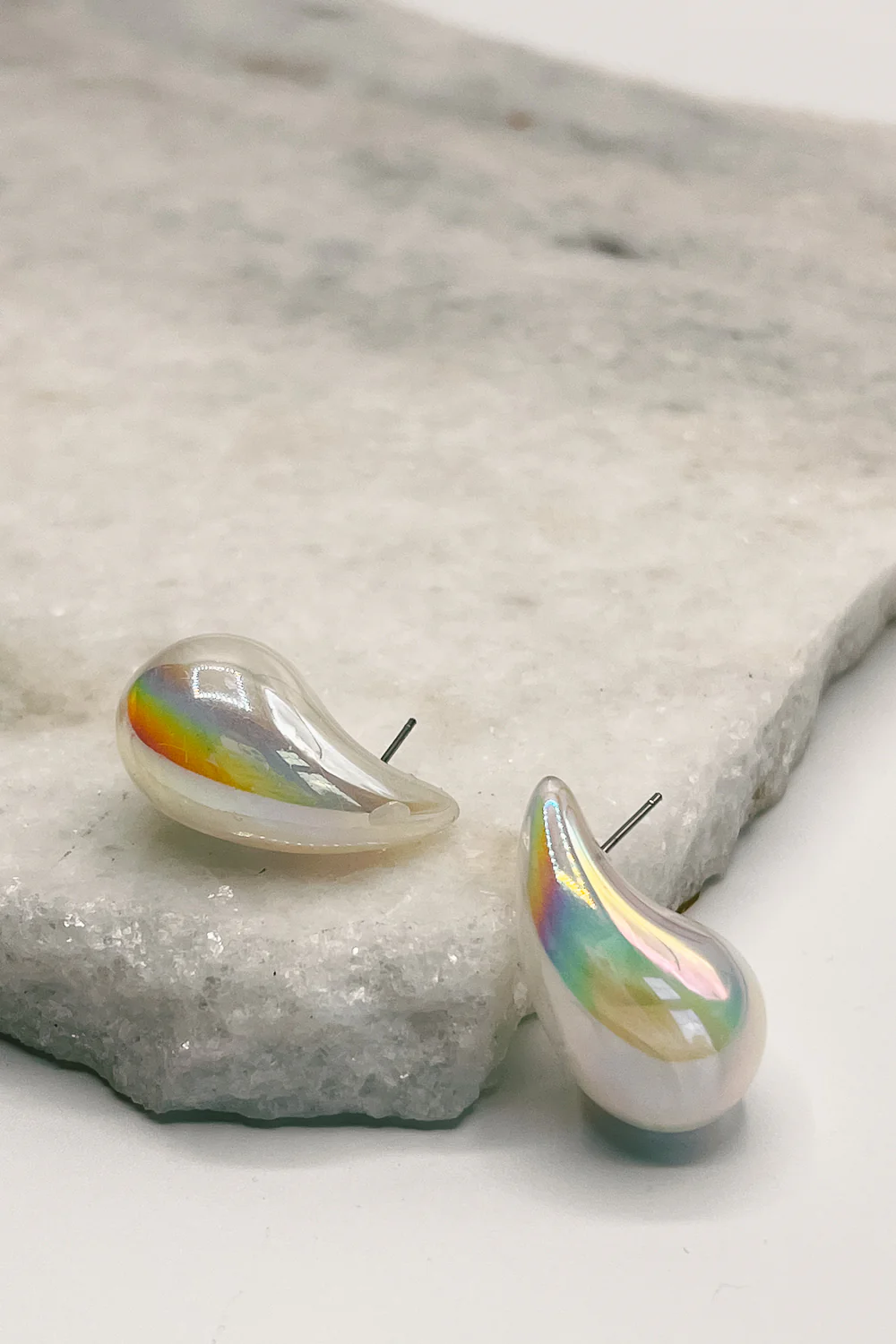 Kelly Iridescent Scoop Studs - Image 2