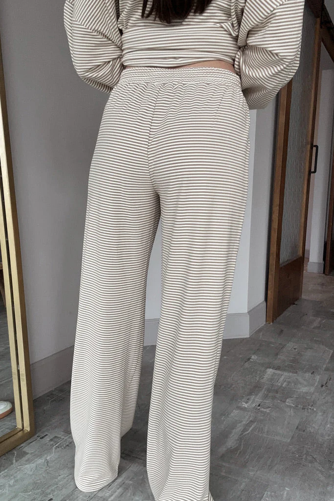 Kellyn Beige Stripe Lounge Pants - Image 4