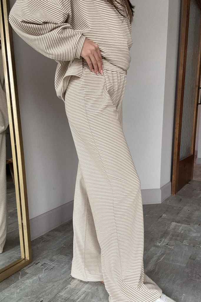 Kellyn Beige Stripe Lounge Pants - Image 6