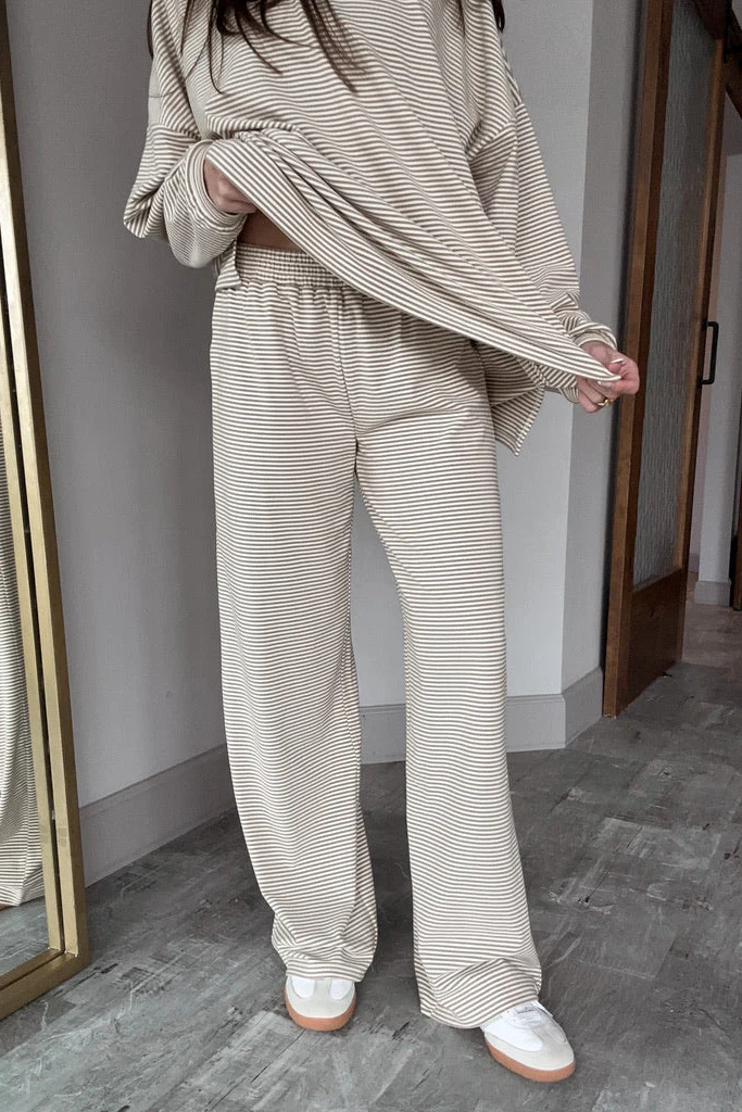 Kellyn Beige Stripe Lounge Pants - Image 7