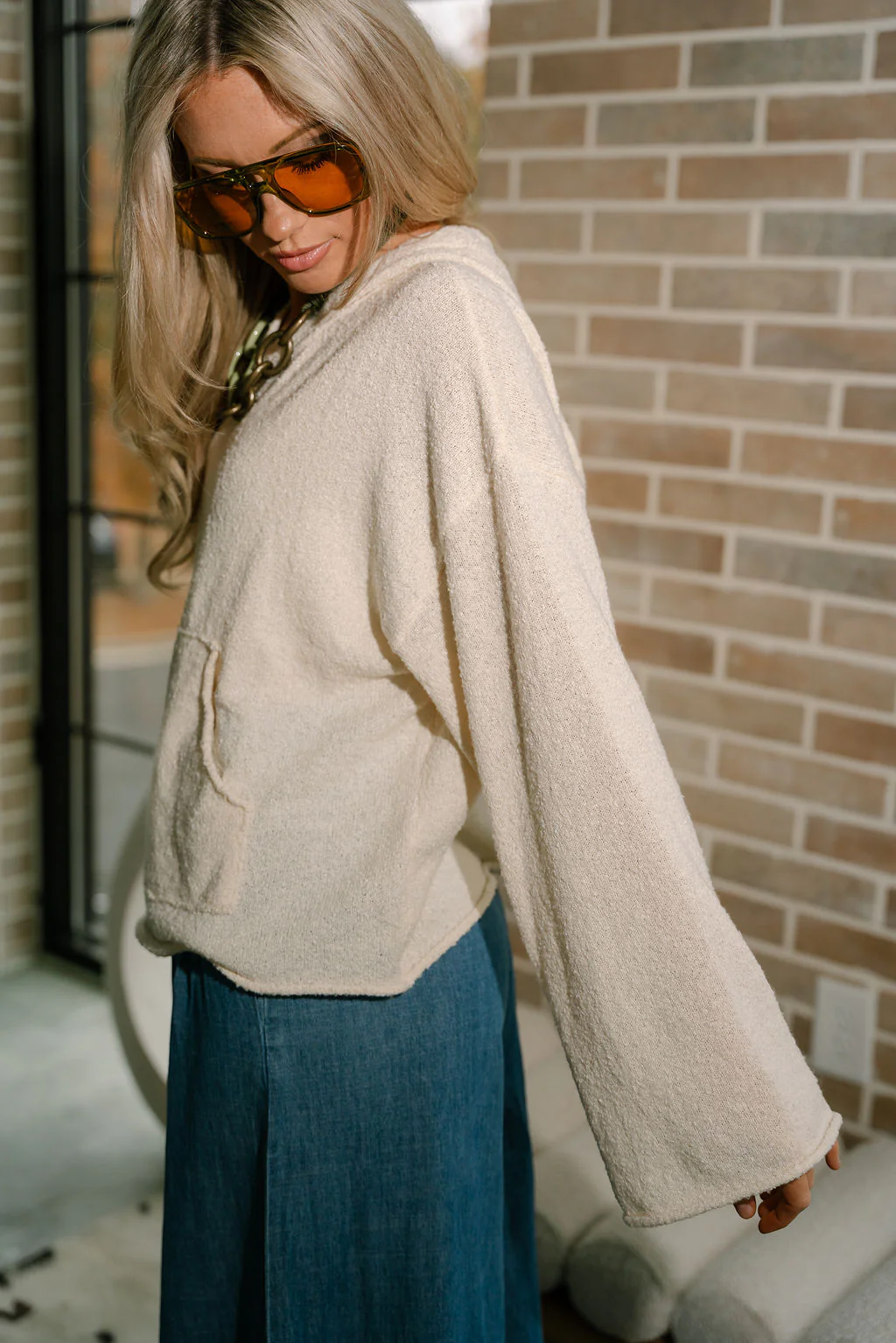Kellyn Ivory Hoodie Sweater - Image 6