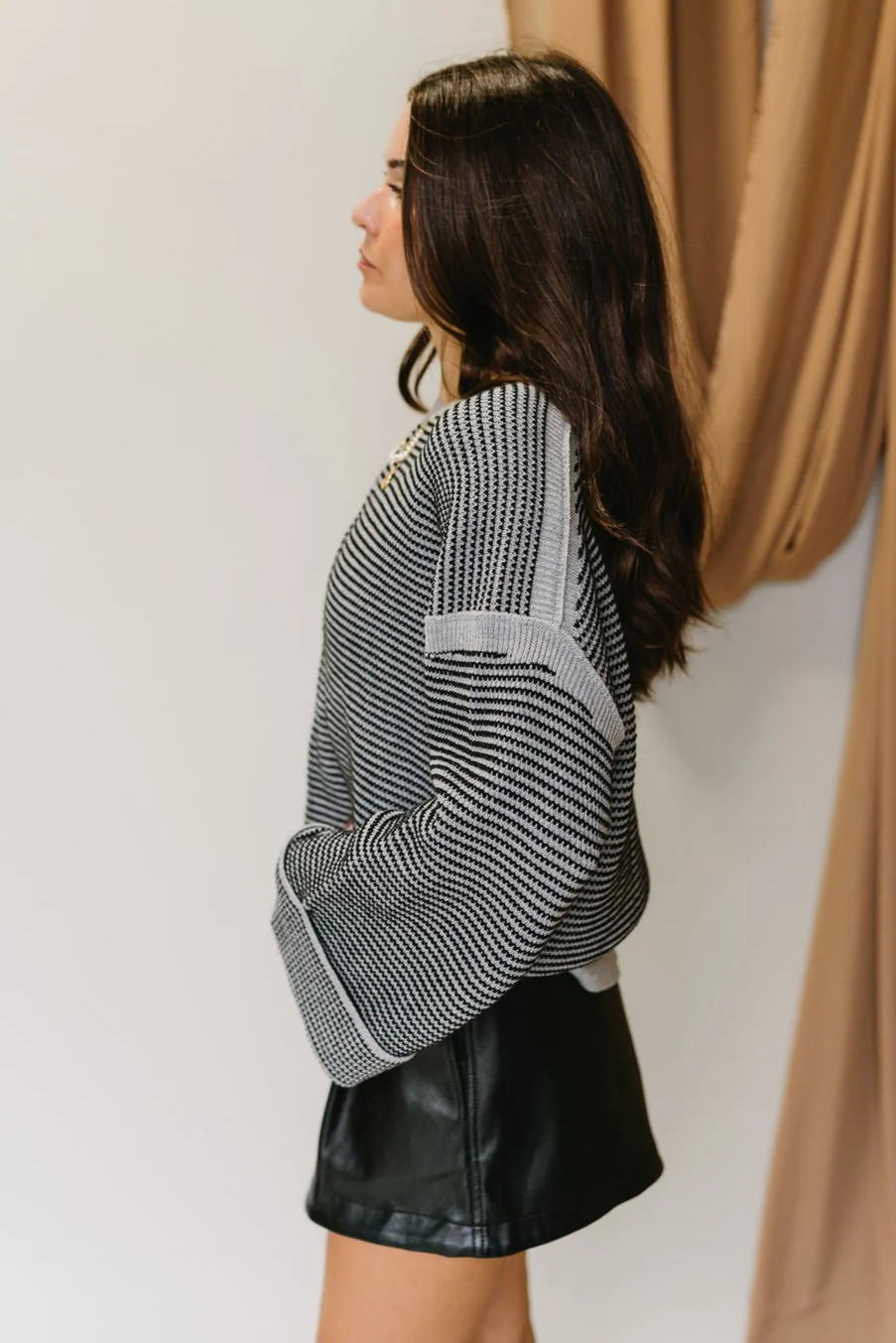 Kendall Grey Multi Long Sleeve Sweater - Image 3