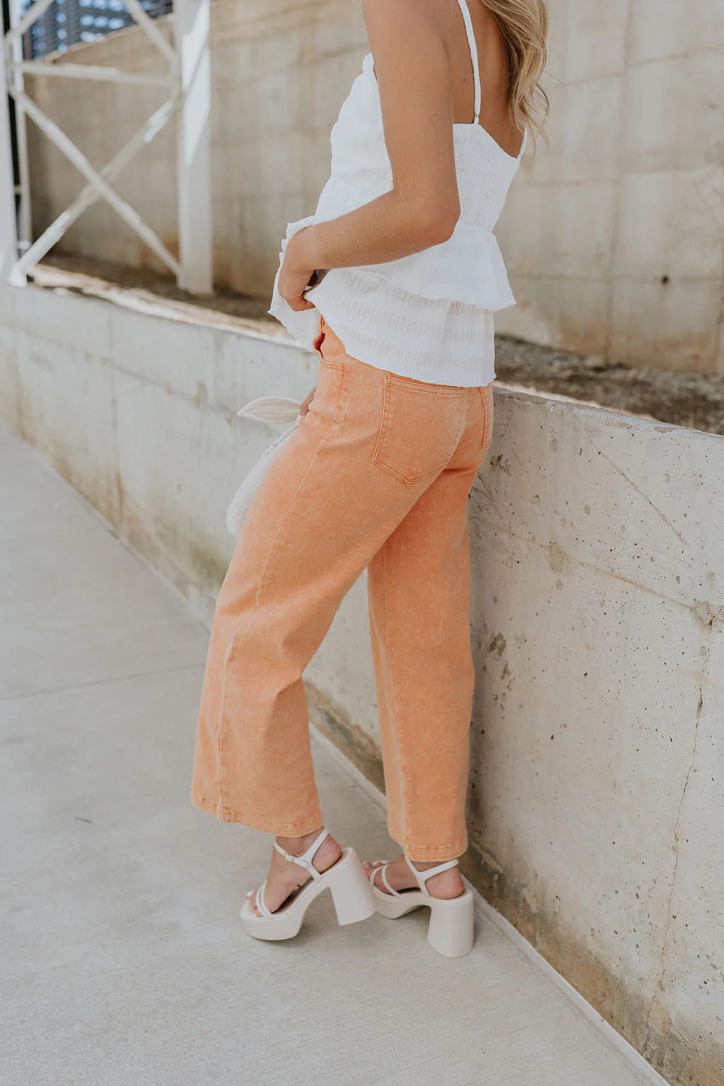 Kennedy Apricot Orange Wide Leg Pants - Image 8