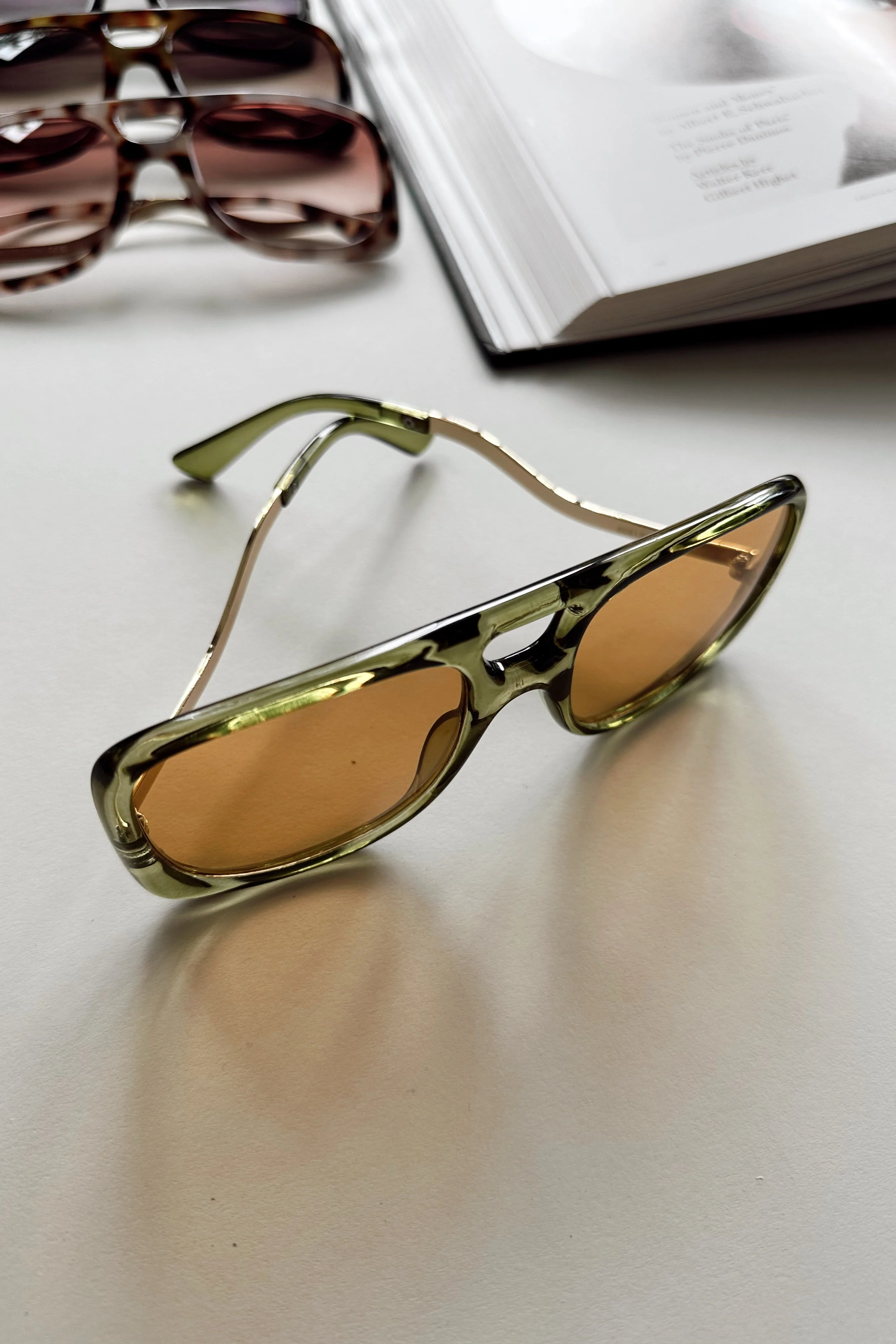 Kennedy Sunglasses in Green & Yellow - Image 2