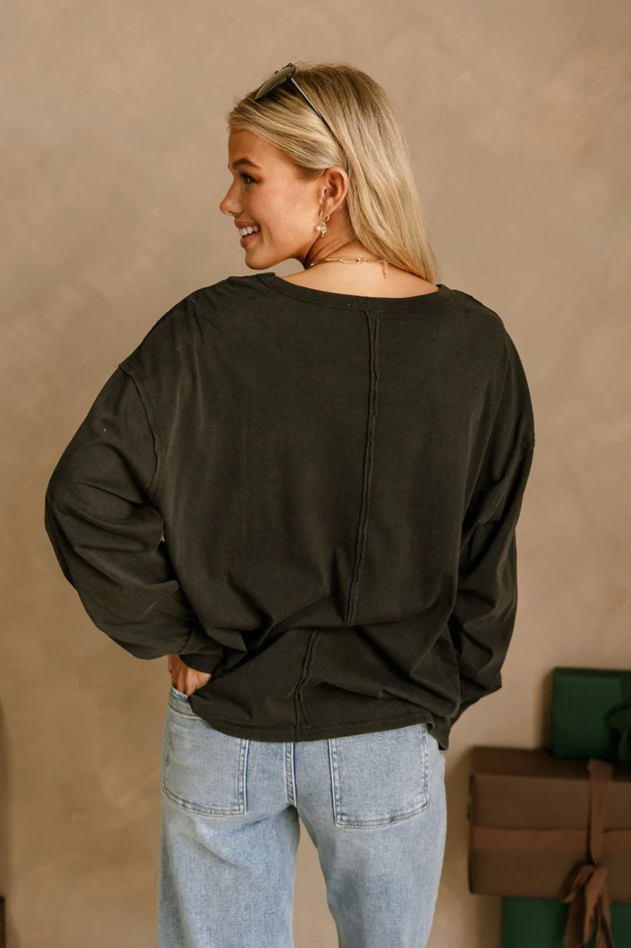 Kennedy Washed Black Pocket Thermal Top - Image 11