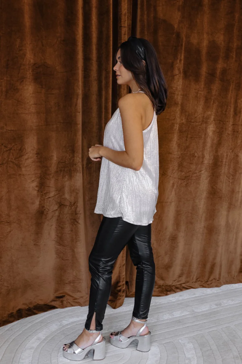 Kenzie Champagne Shimmer Tank Top - Image 5