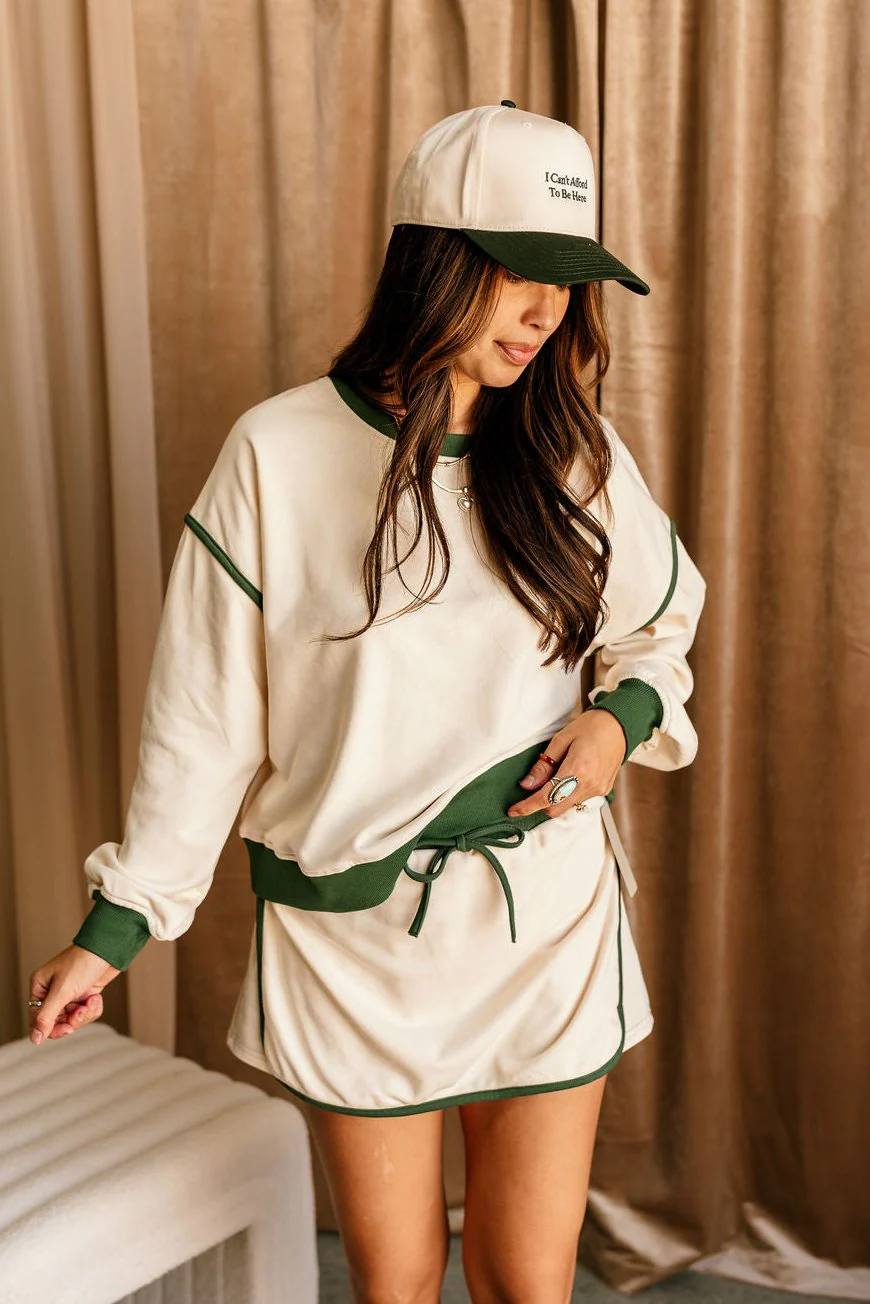 Kerri Ecru & Green Sweatshirt - Image 3