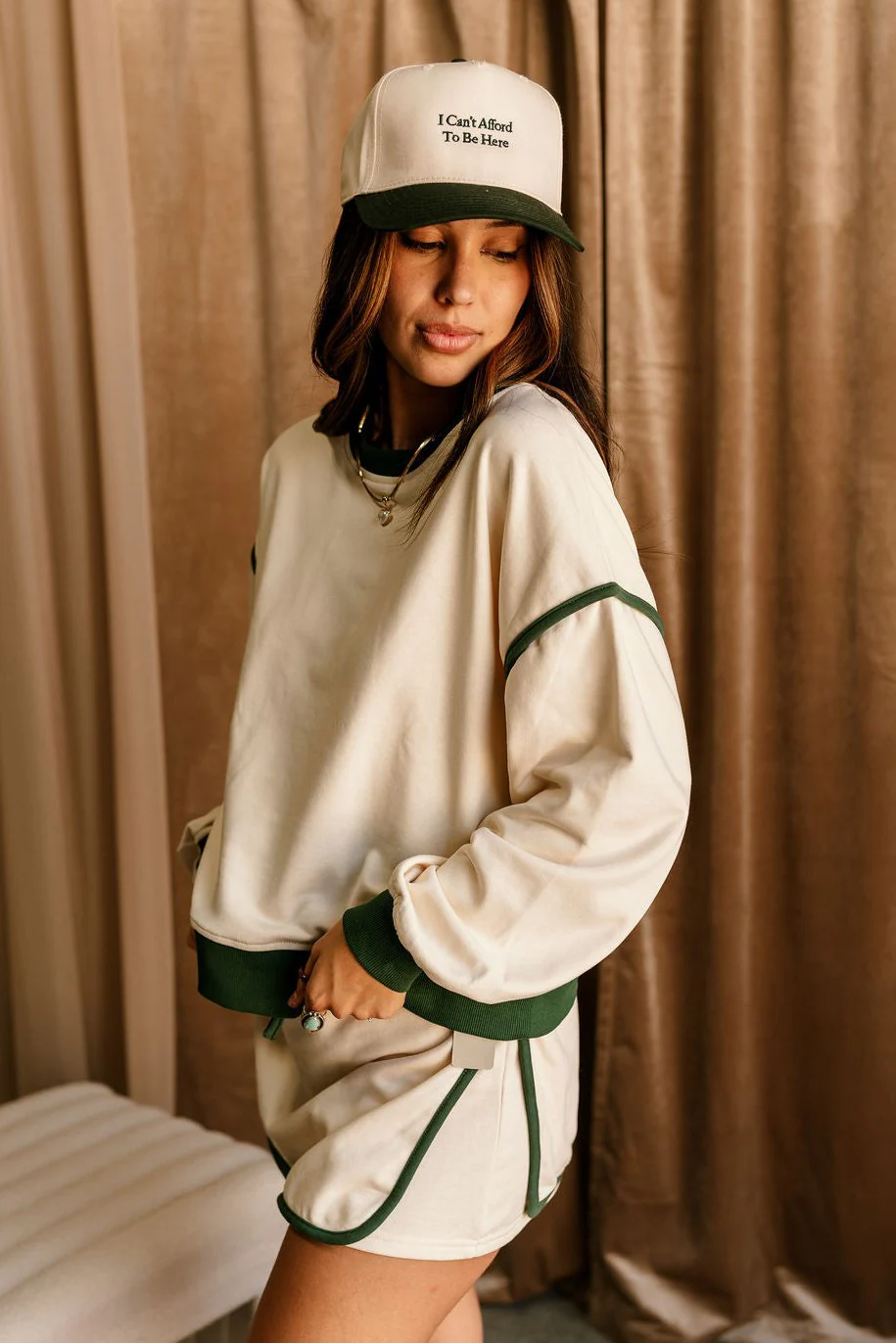 Kerri Ecru & Green Sweatshirt - Image 4
