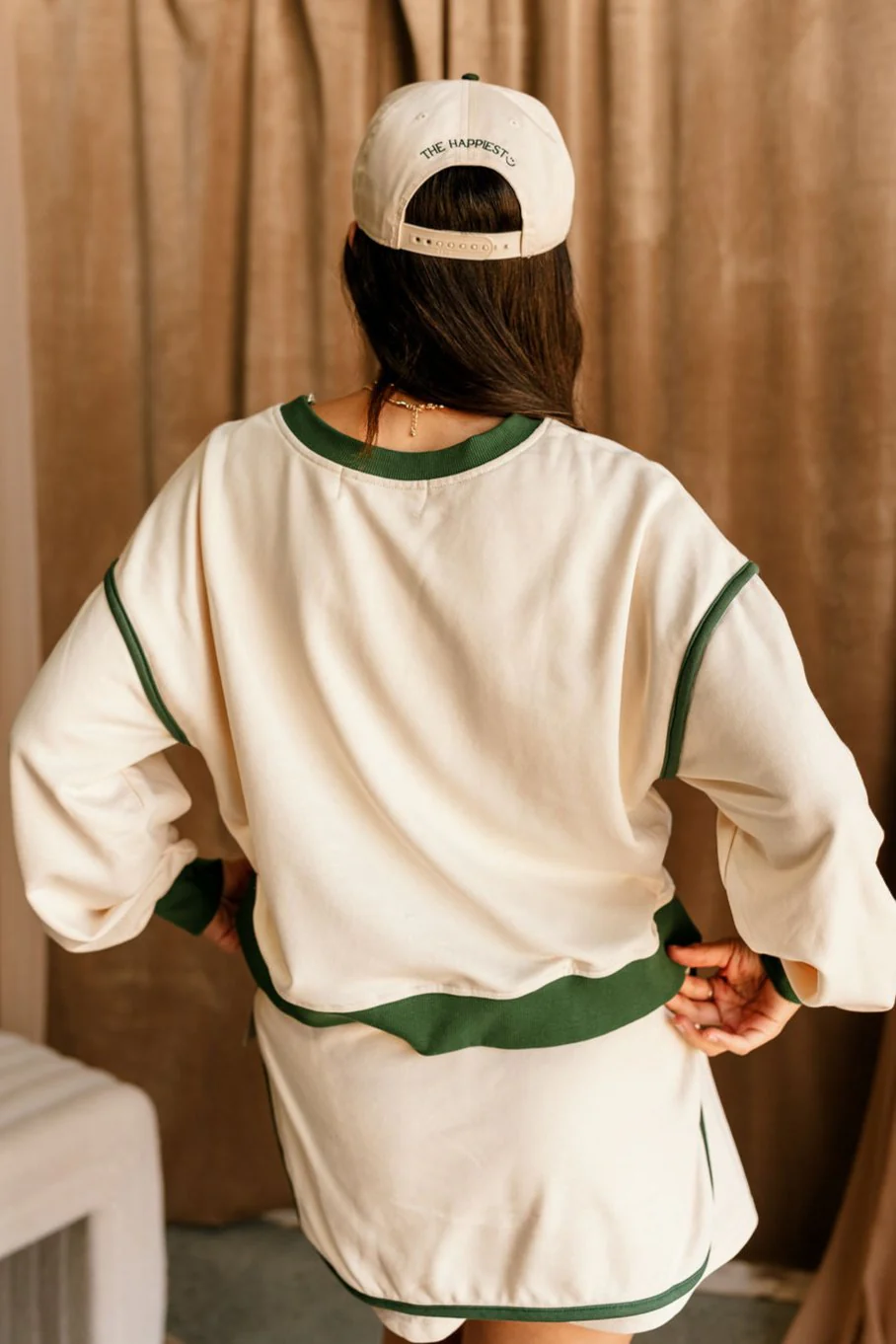 Kerri Ecru & Green Sweatshirt - Image 5