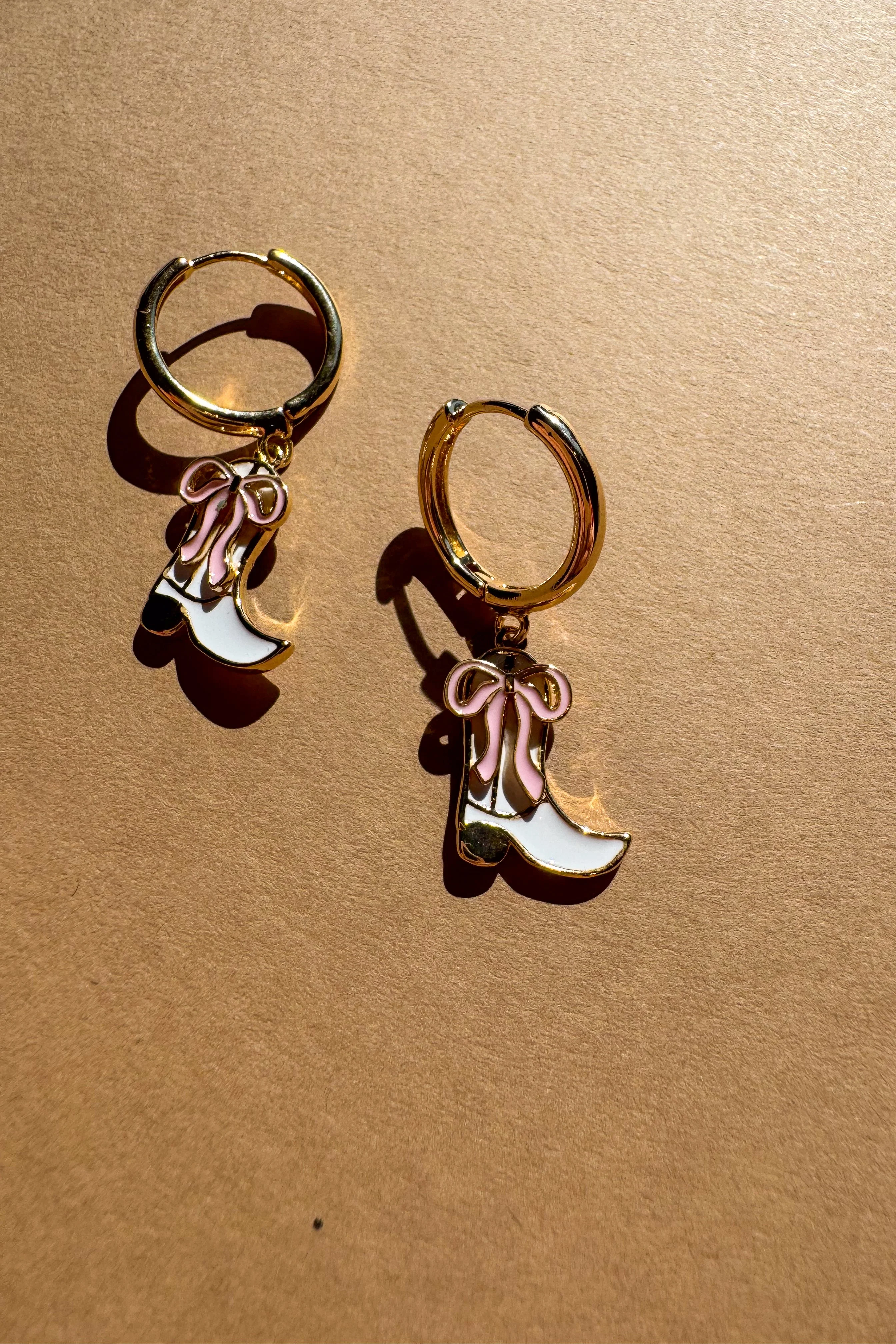 Kimberly Cowgirl Boot Huggie Earrings