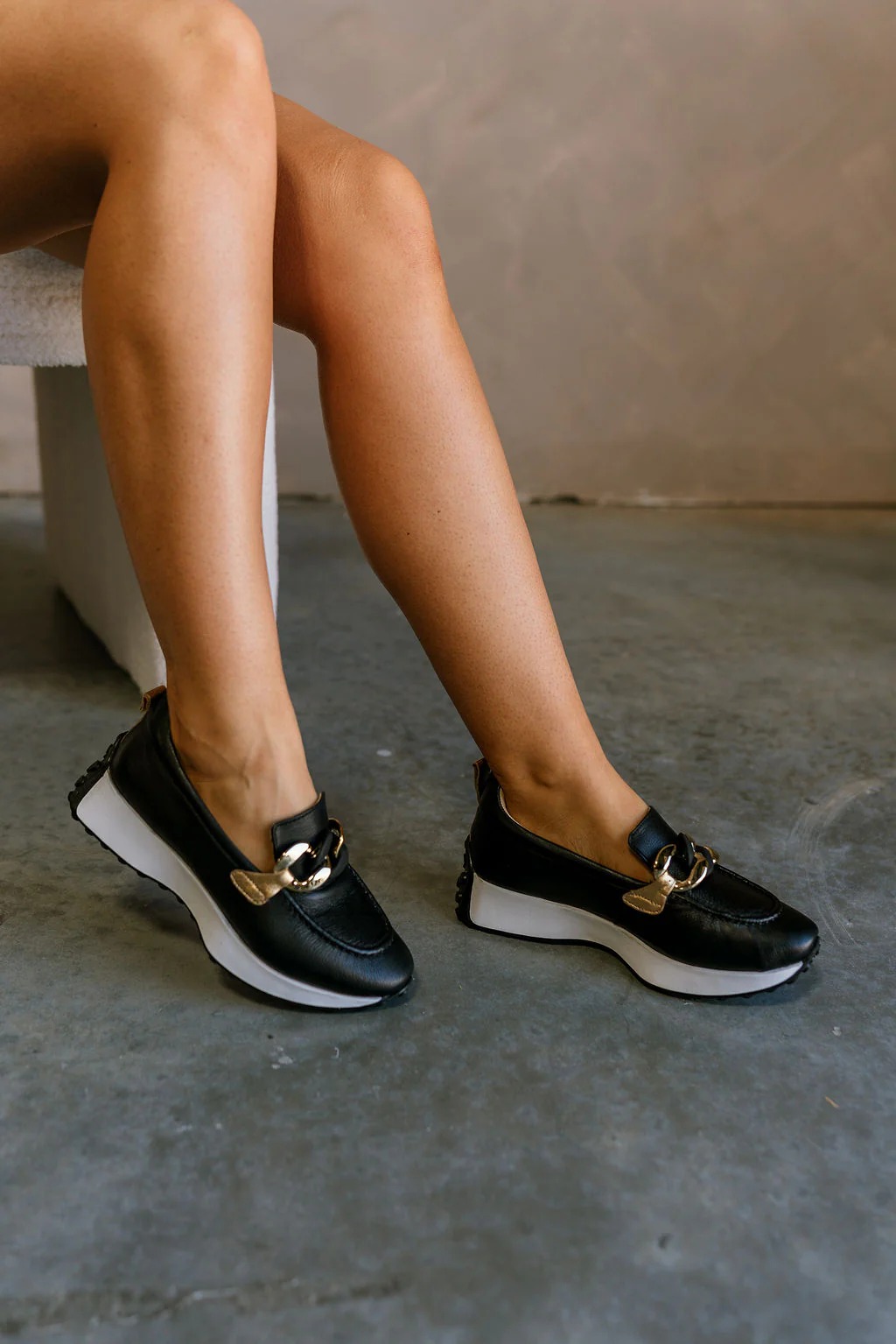 Diba True Kind Words Loafer Sneaker in Black & Gold