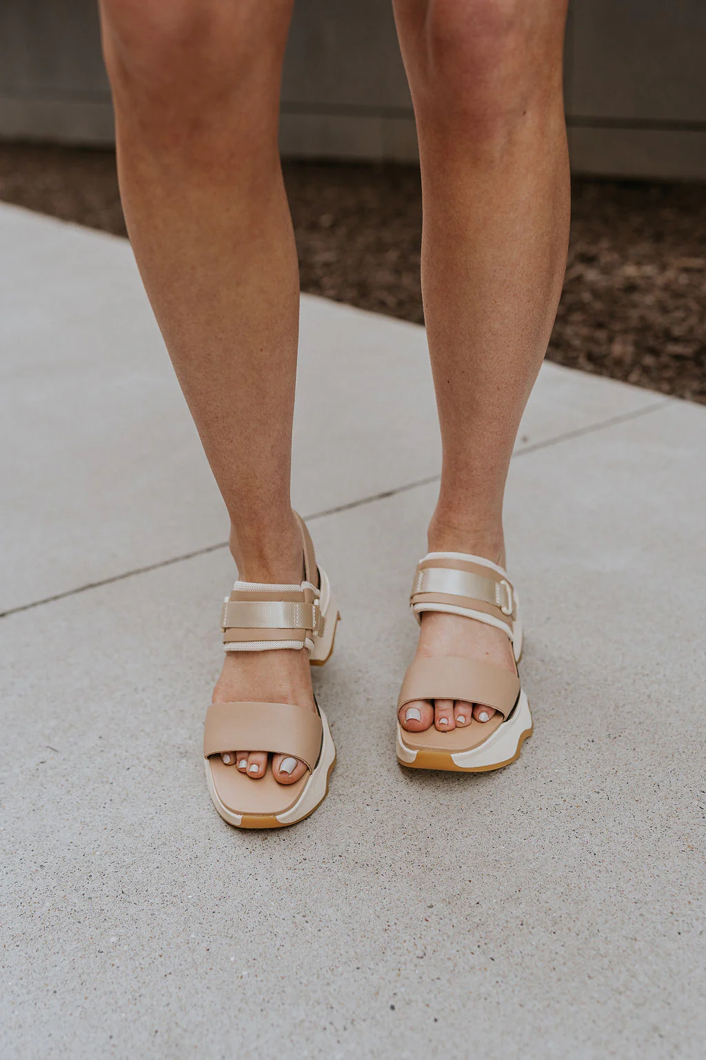 Kinetic Impact Slingback Heel in Honest Beige & Honest White - Image 3