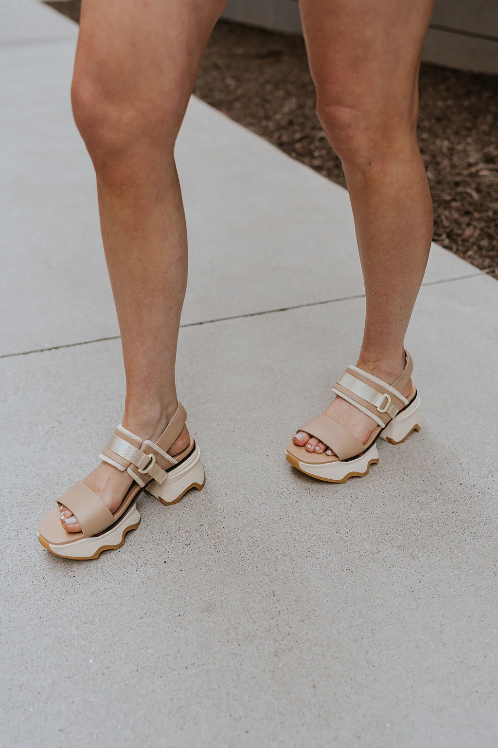 Kinetic Impact Slingback Heel in Honest Beige & Honest White - Image 4