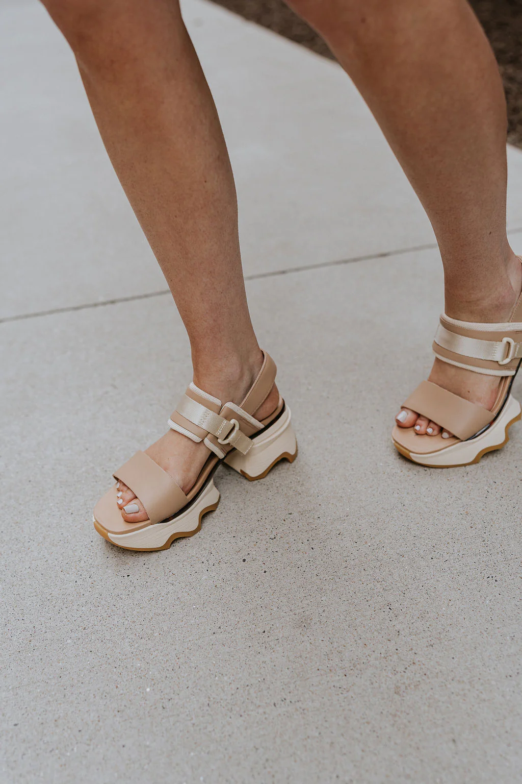Kinetic Impact Slingback Heel in Honest Beige & Honest White - Image 5