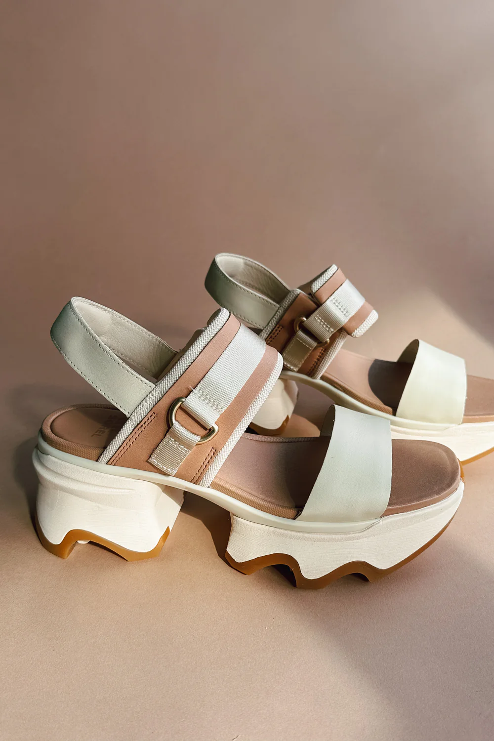 Sorel Kinetic Impact Slingback Honey White & Sea Salt Heel Sandal