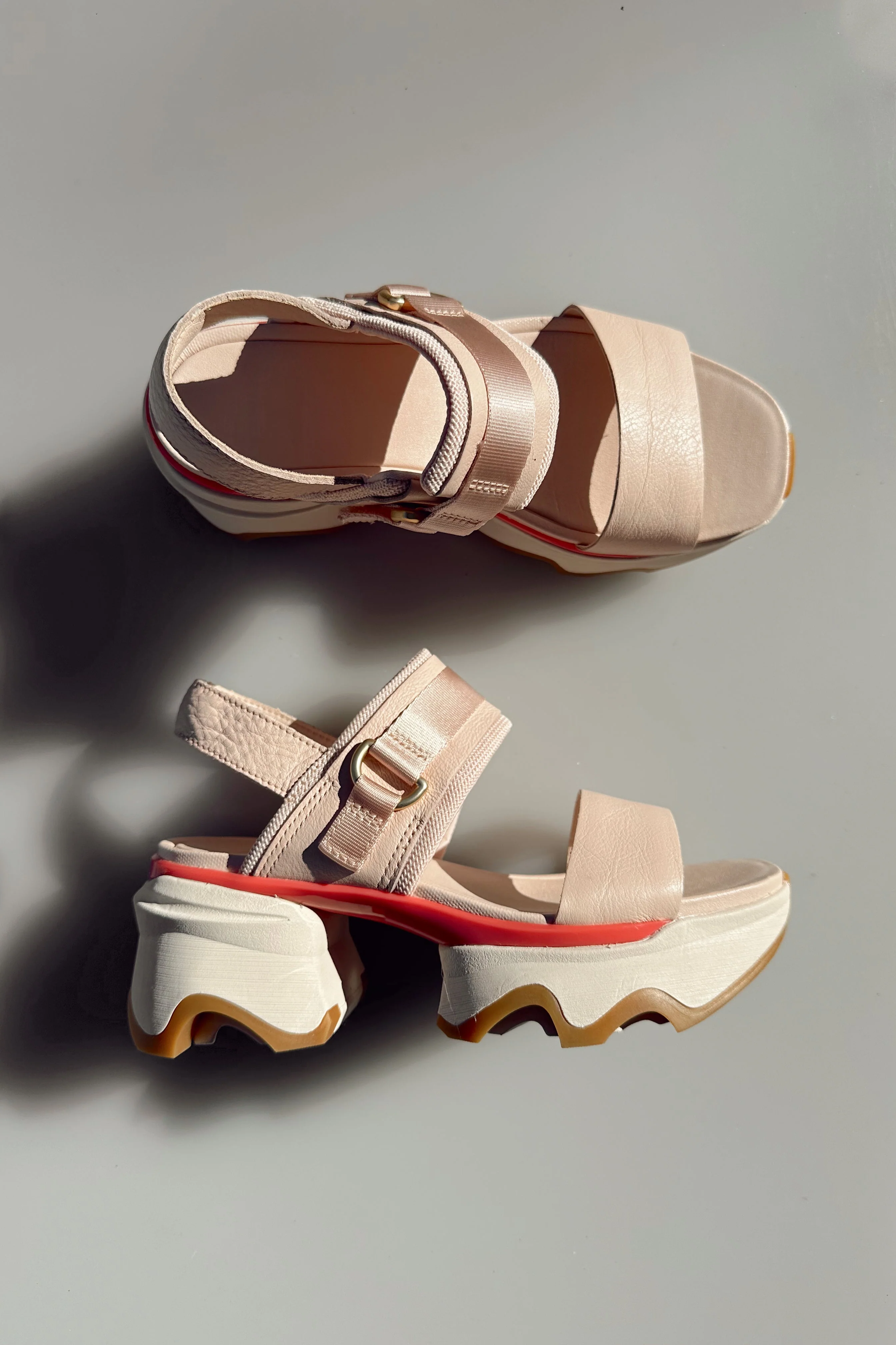 Sorel Kinetic Impact Slingback Pearlescent & Coral Heel Sandal