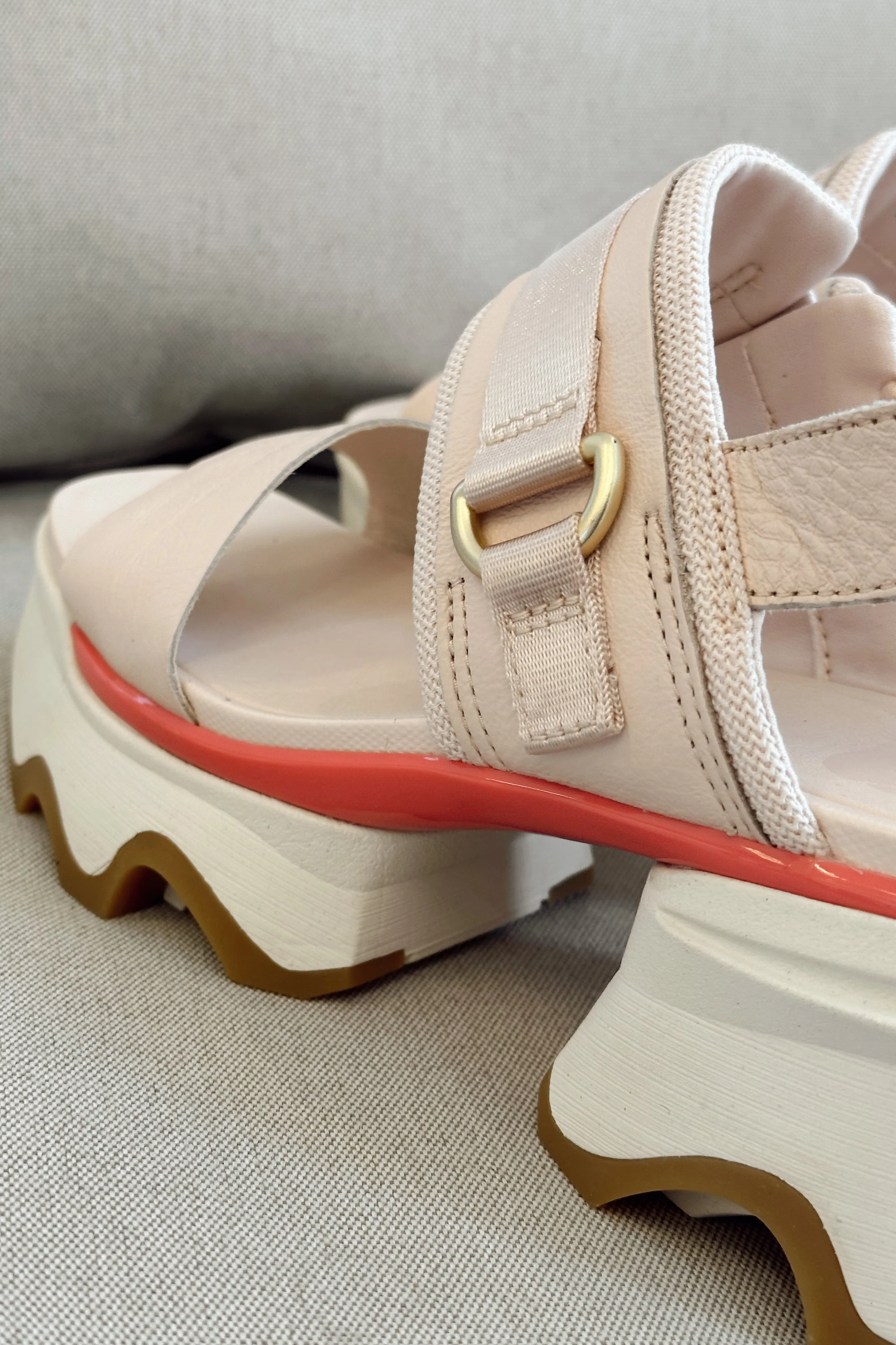 Sorel Kinetic Impact Slingback Pearlescent & Coral Heel Sandal - Image 3