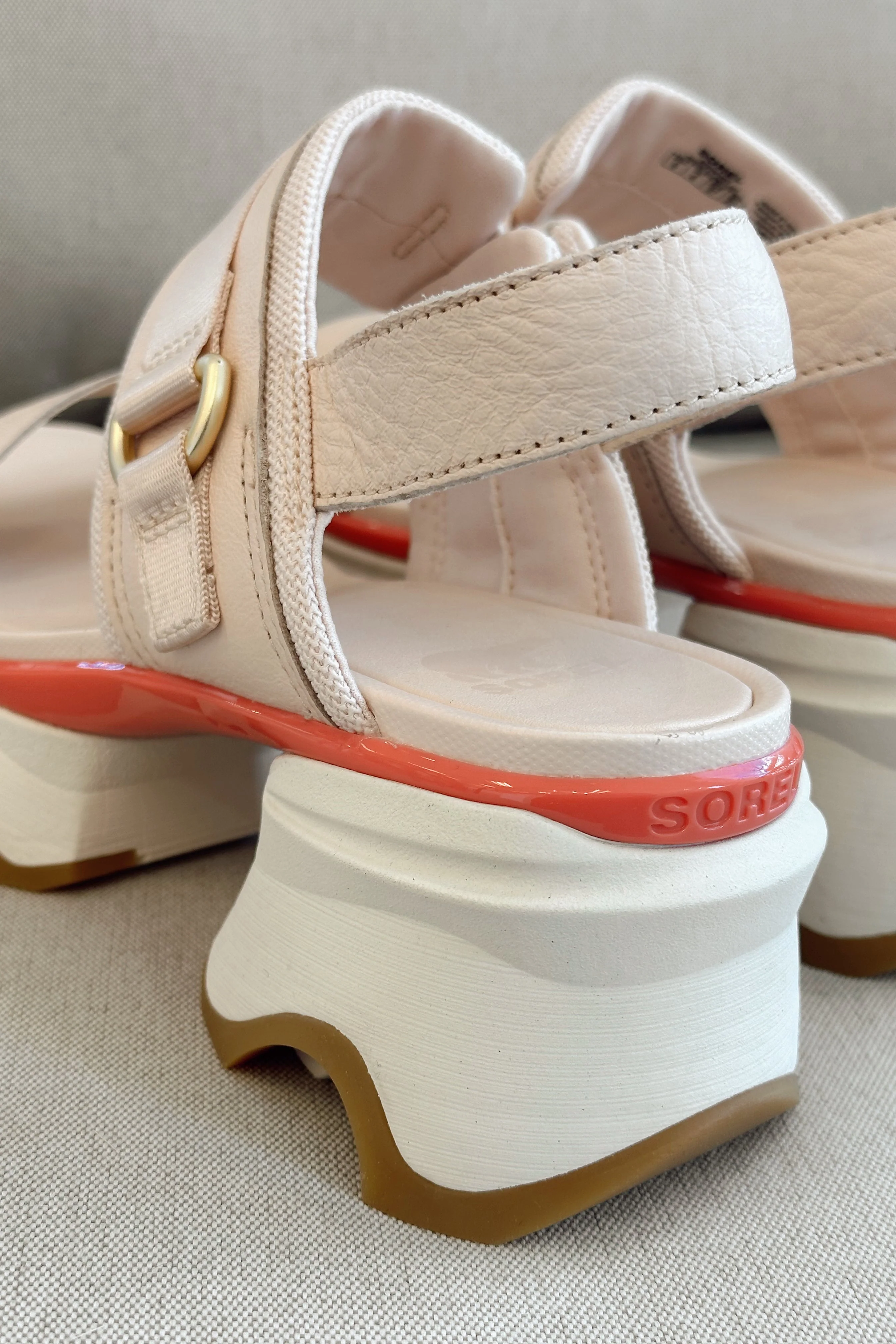 Sorel Kinetic Impact Slingback Pearlescent & Coral Heel Sandal - Image 4