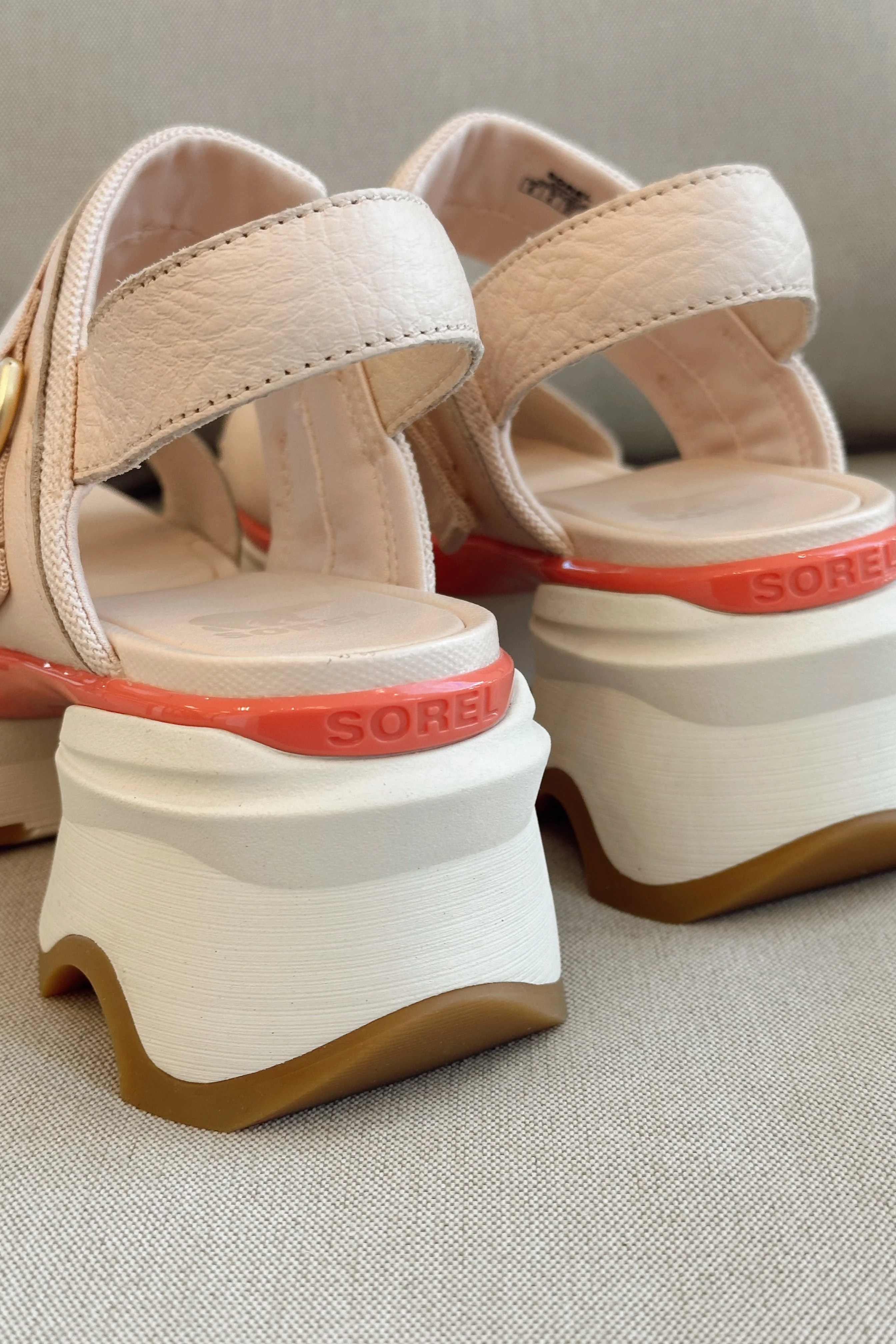 Sorel Kinetic Impact Slingback Pearlescent & Coral Heel Sandal - Image 5