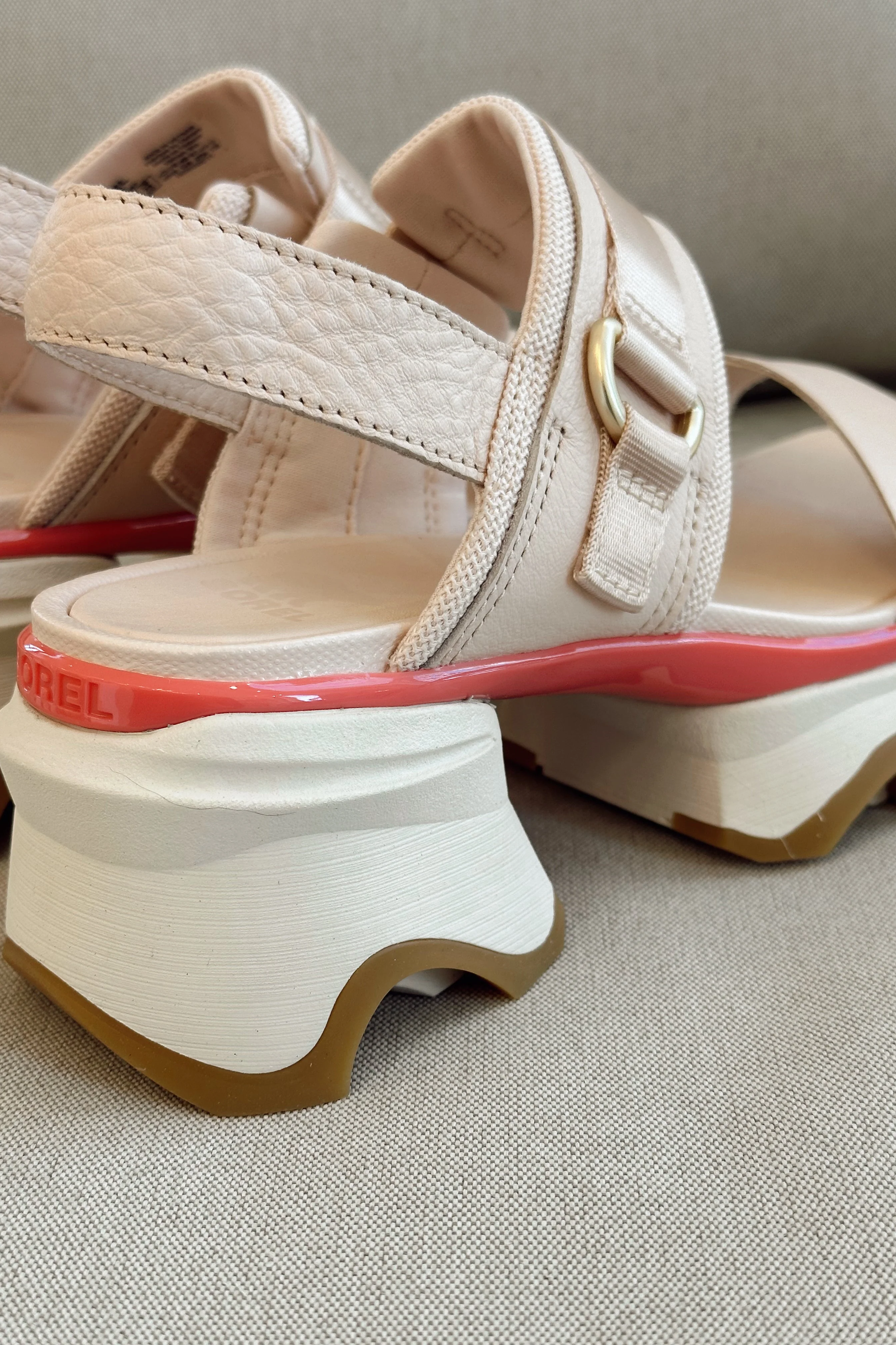 Sorel Kinetic Impact Slingback Pearlescent & Coral Heel Sandal - Image 7