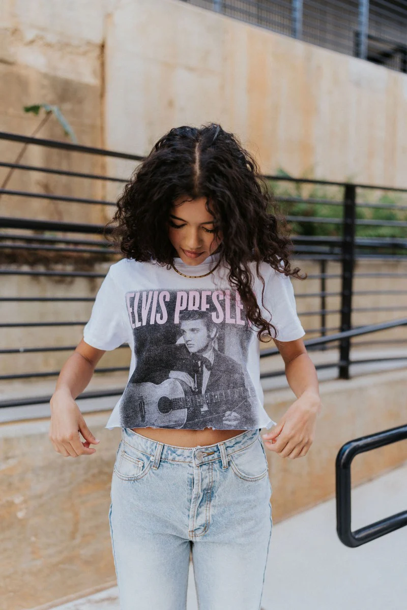 King Of Rock Cropped Graphic Tee - Image 2