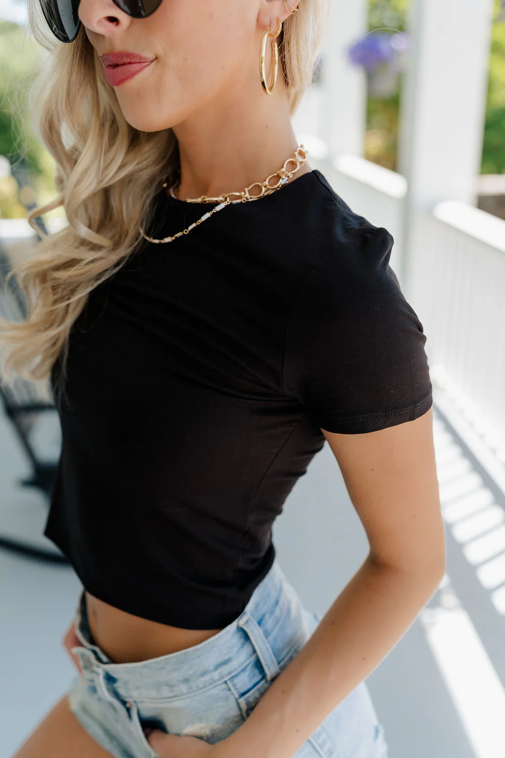 Kira Short Sleeve Cropped Top - Image 13
