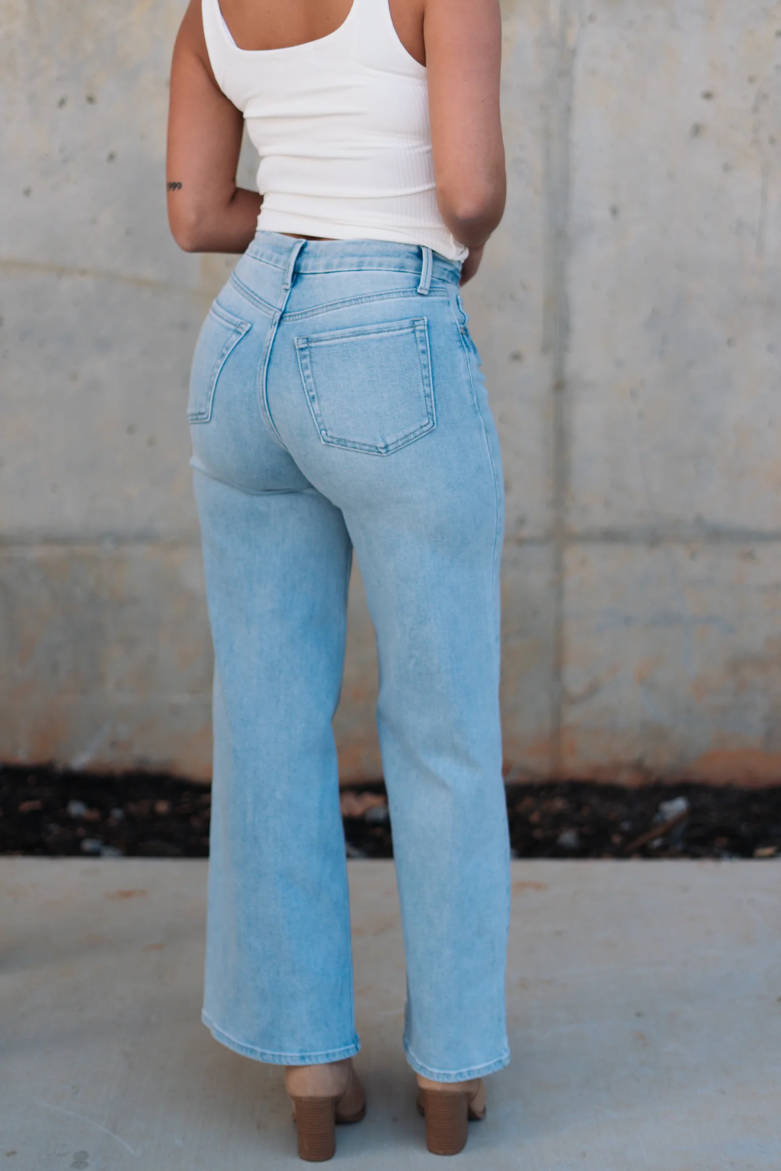 Kristen Light Wash Wide Leg Jeans - Image 7