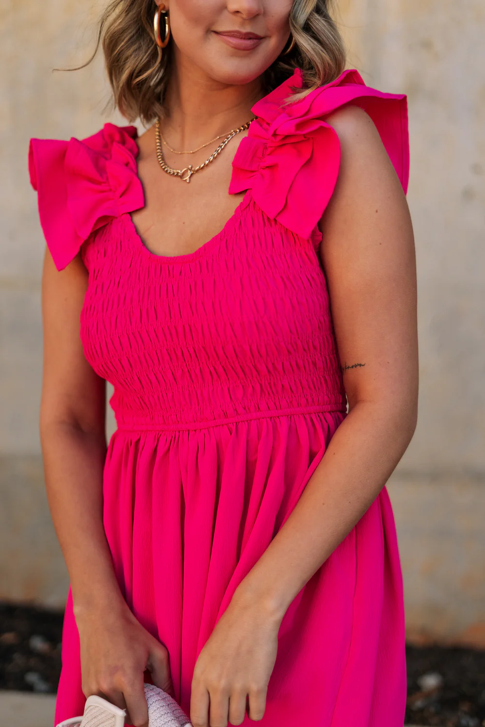 Kristina Smocked Sleeveless Midi Dress - Image 2