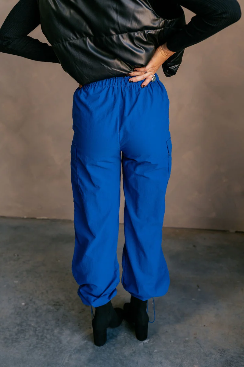 Kyla Royal Parachute Cargo Pants - Image 10