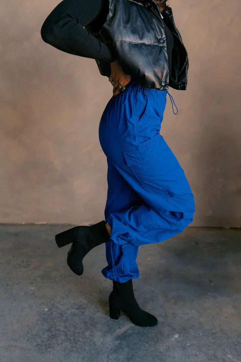 Kyla Royal Parachute Cargo Pants - Image 7