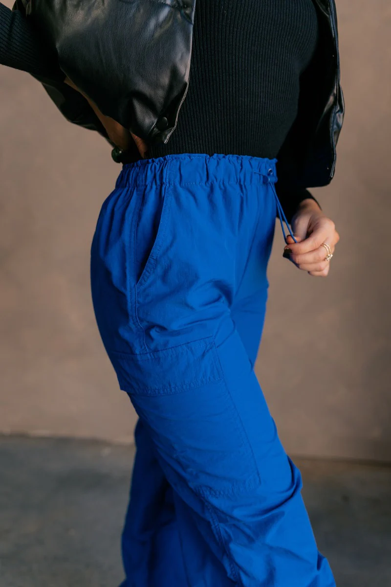 Kyla Royal Parachute Cargo Pants - Image 9
