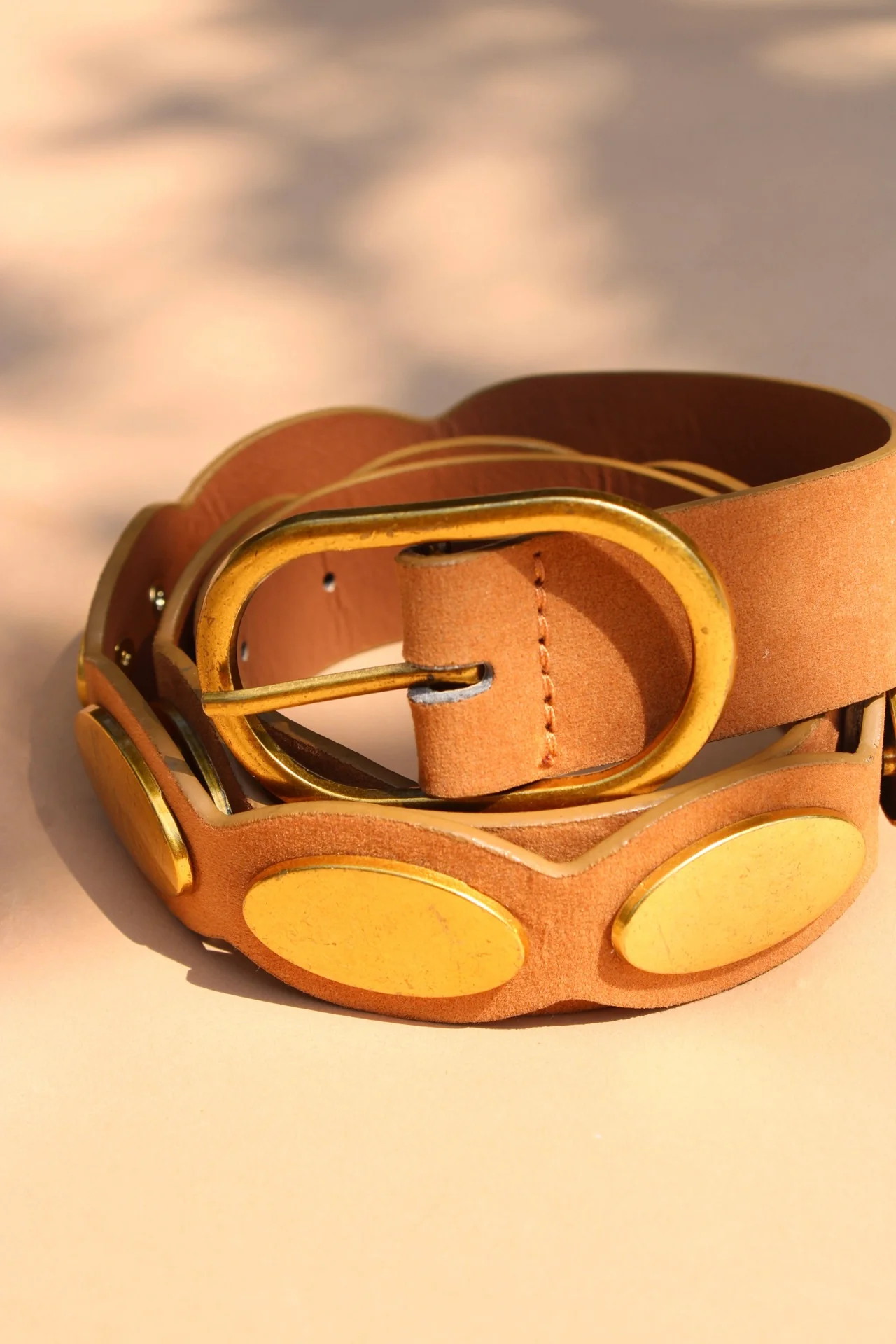 Kylie Brown Suede Scalloped Medallion Belt - Image 3