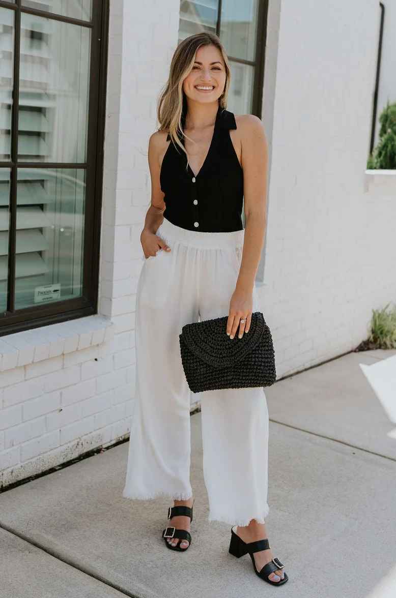 Laila Black Button-Up Halter Tank - Image 5