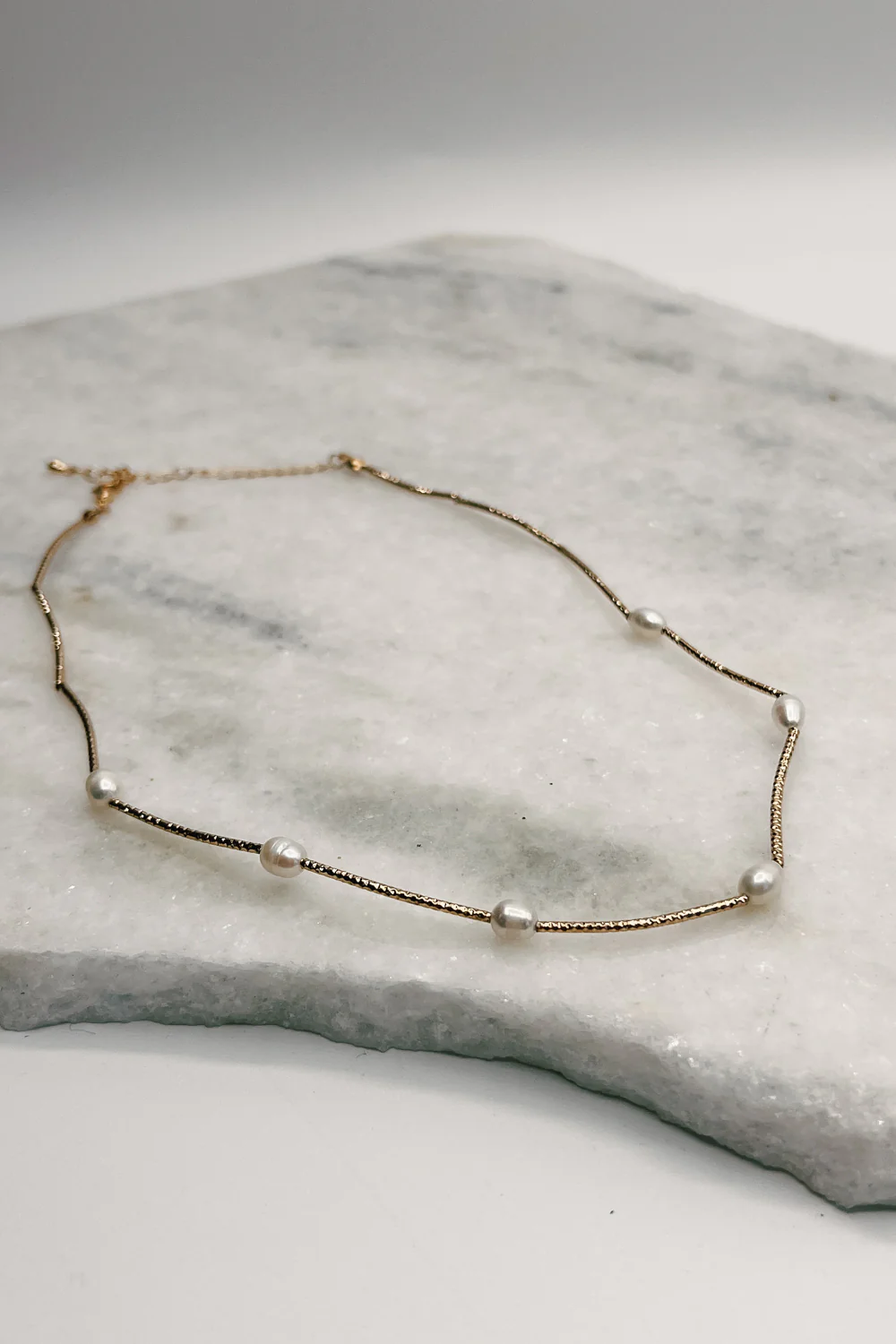 Lainey Gold and Pearl Necklace