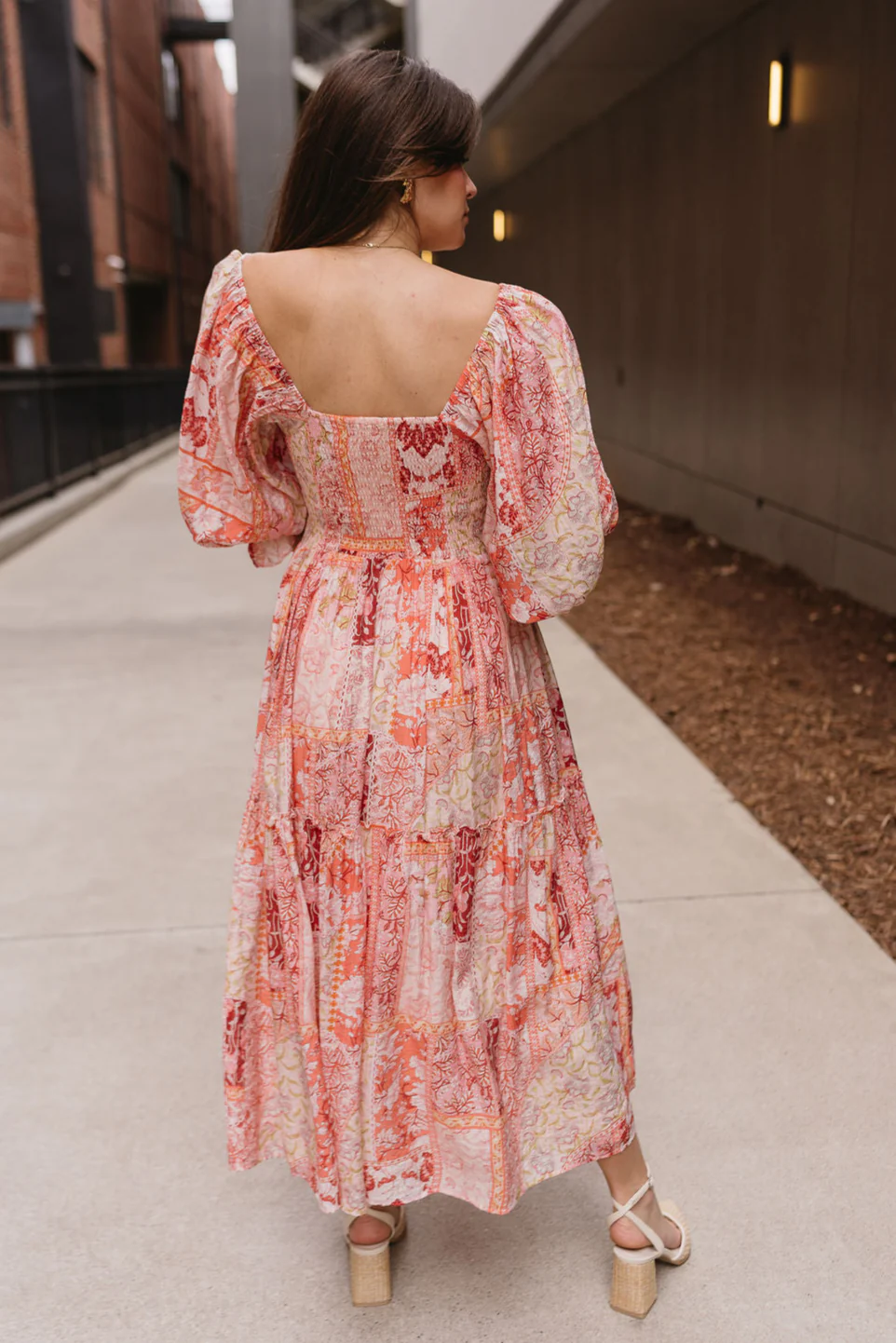Lainey Pink Multi Floral Midi Dress - Image 4