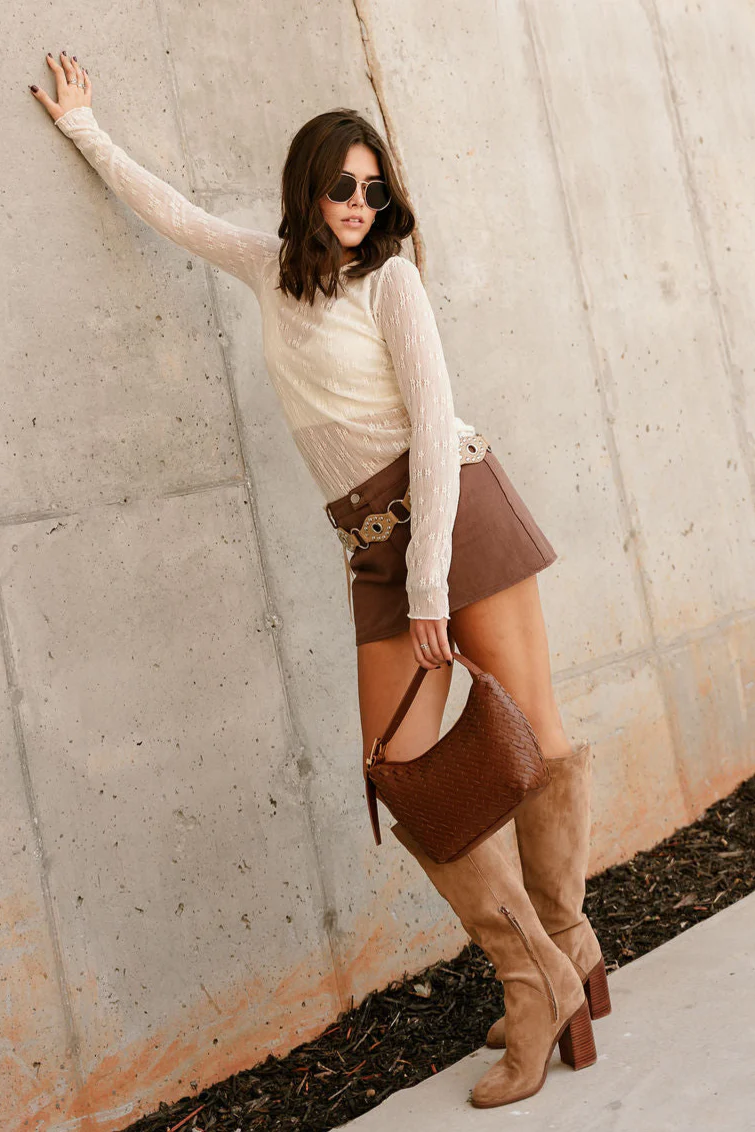 Lara Cream Floral Mesh Long Sleeve Top - Image 4