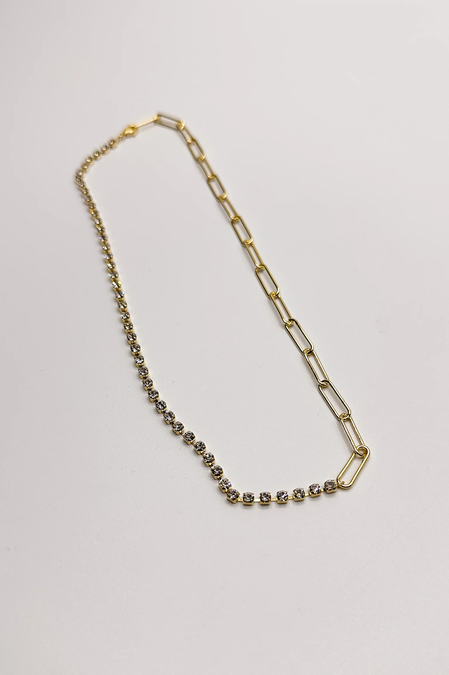 Layla Gold Chain & Rhinestone Necklace - Image 2