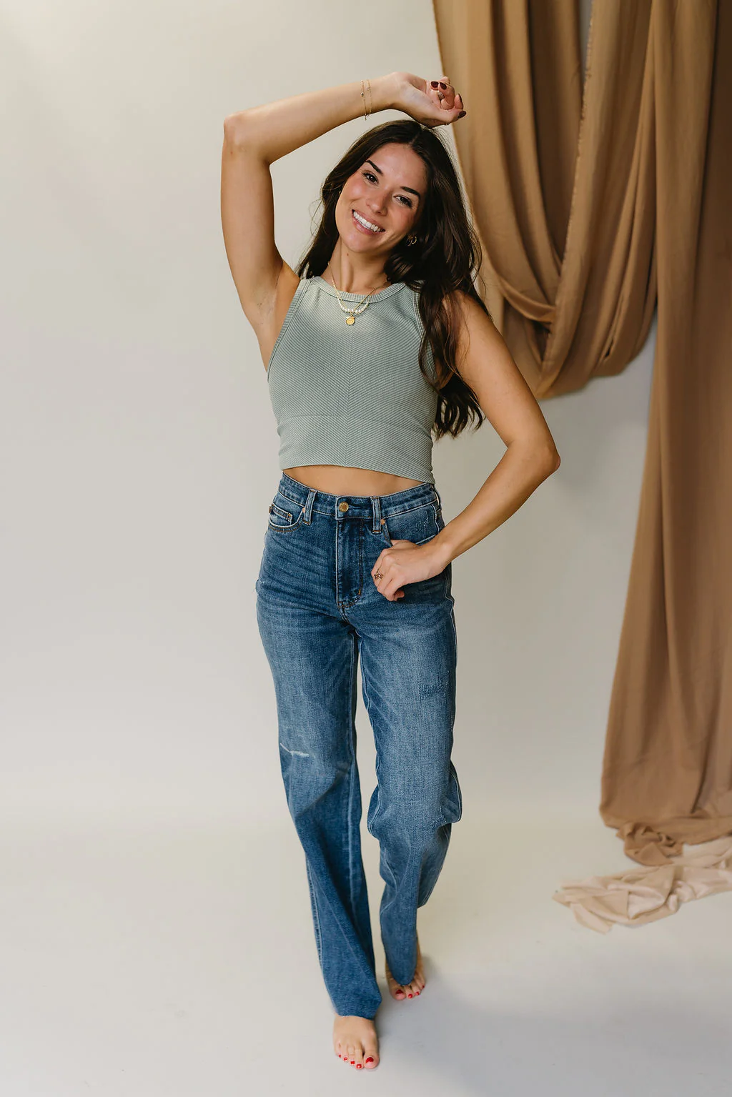 Layla Ribbed Cropped Brami Tank - Image 11