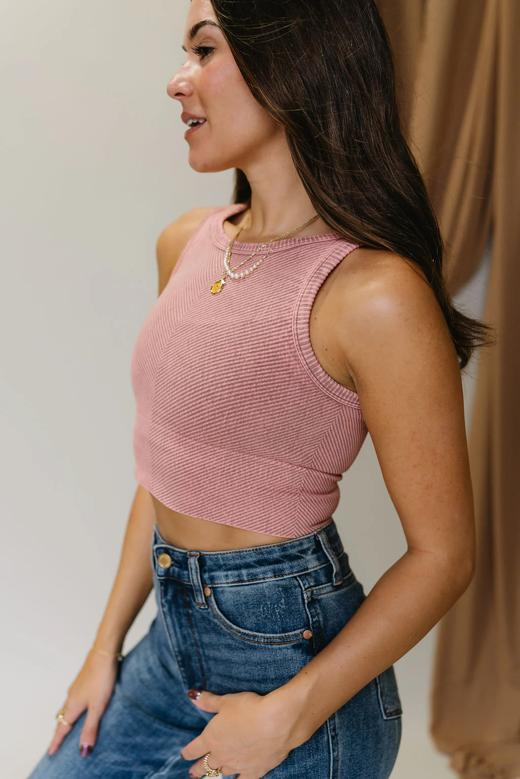 Layla Ribbed Cropped Brami Tank - Image 5