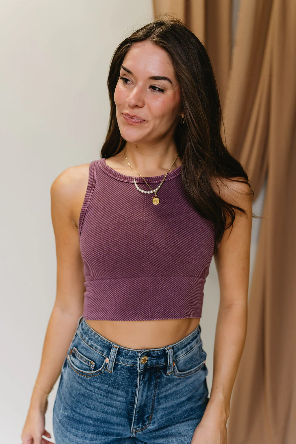 Layla Ribbed Cropped Brami Tank - Image 7