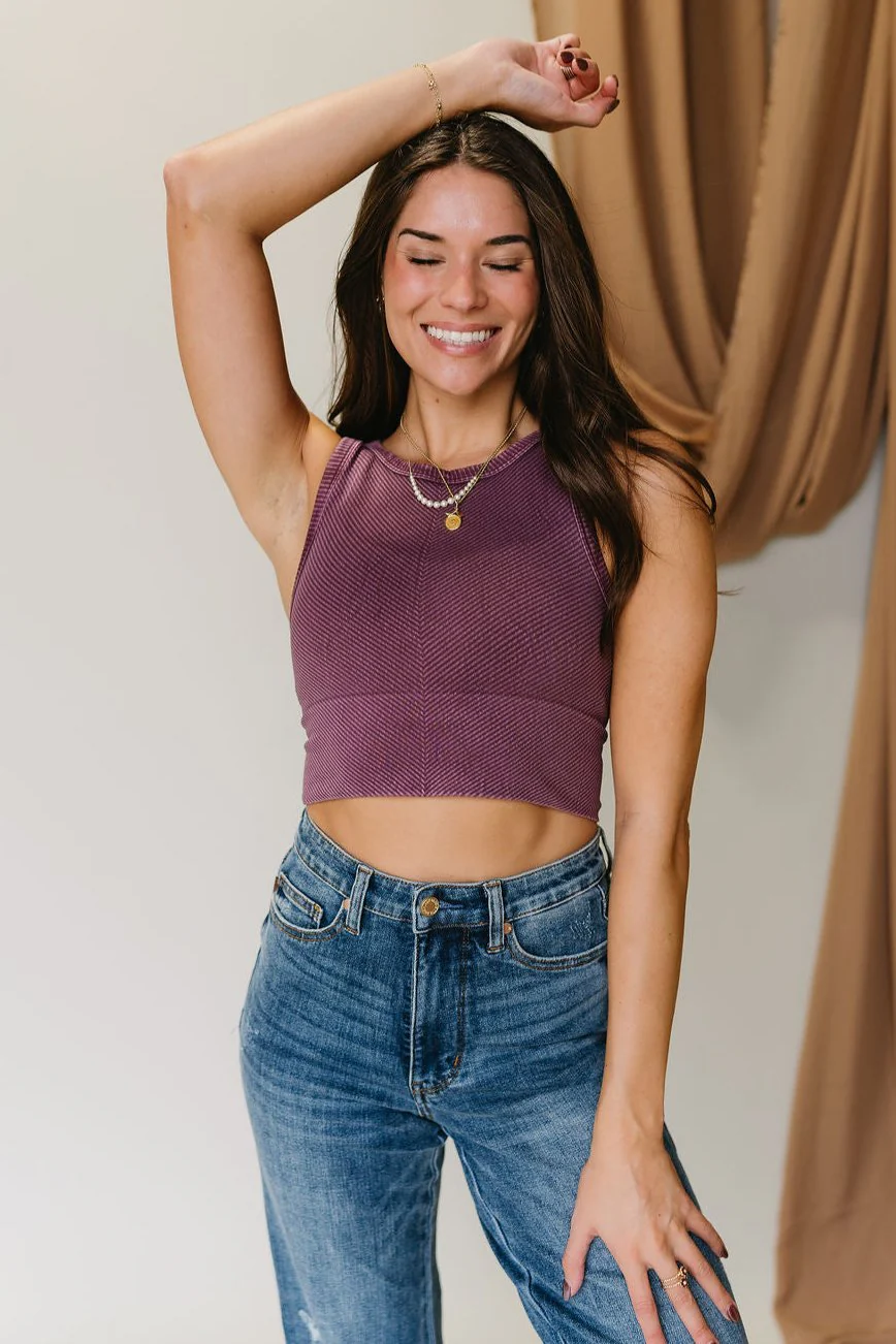 Layla Ribbed Cropped Brami Tank - Image 8