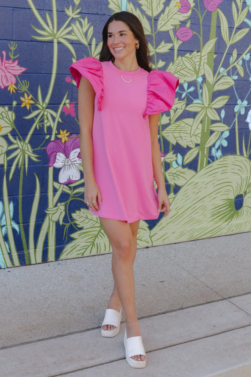 Layla Ruffle Sleeve Dress