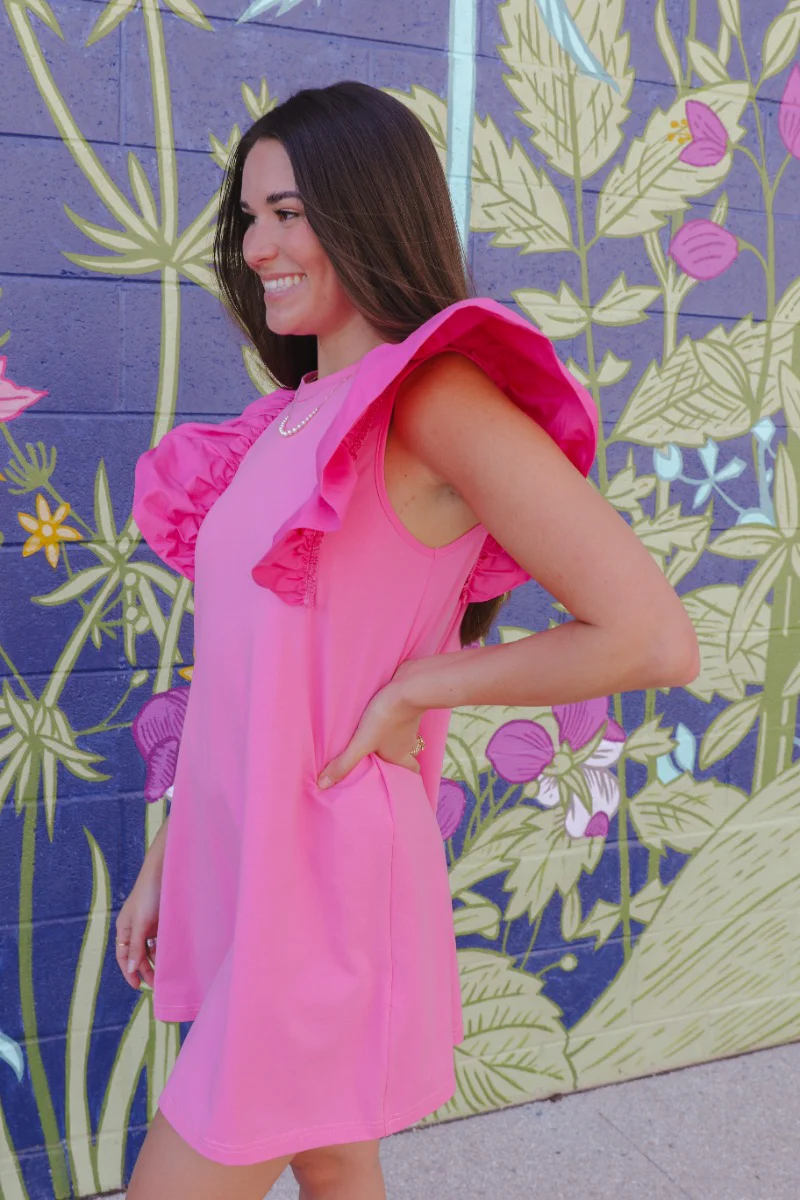 Layla Ruffle Sleeve Dress - Image 2
