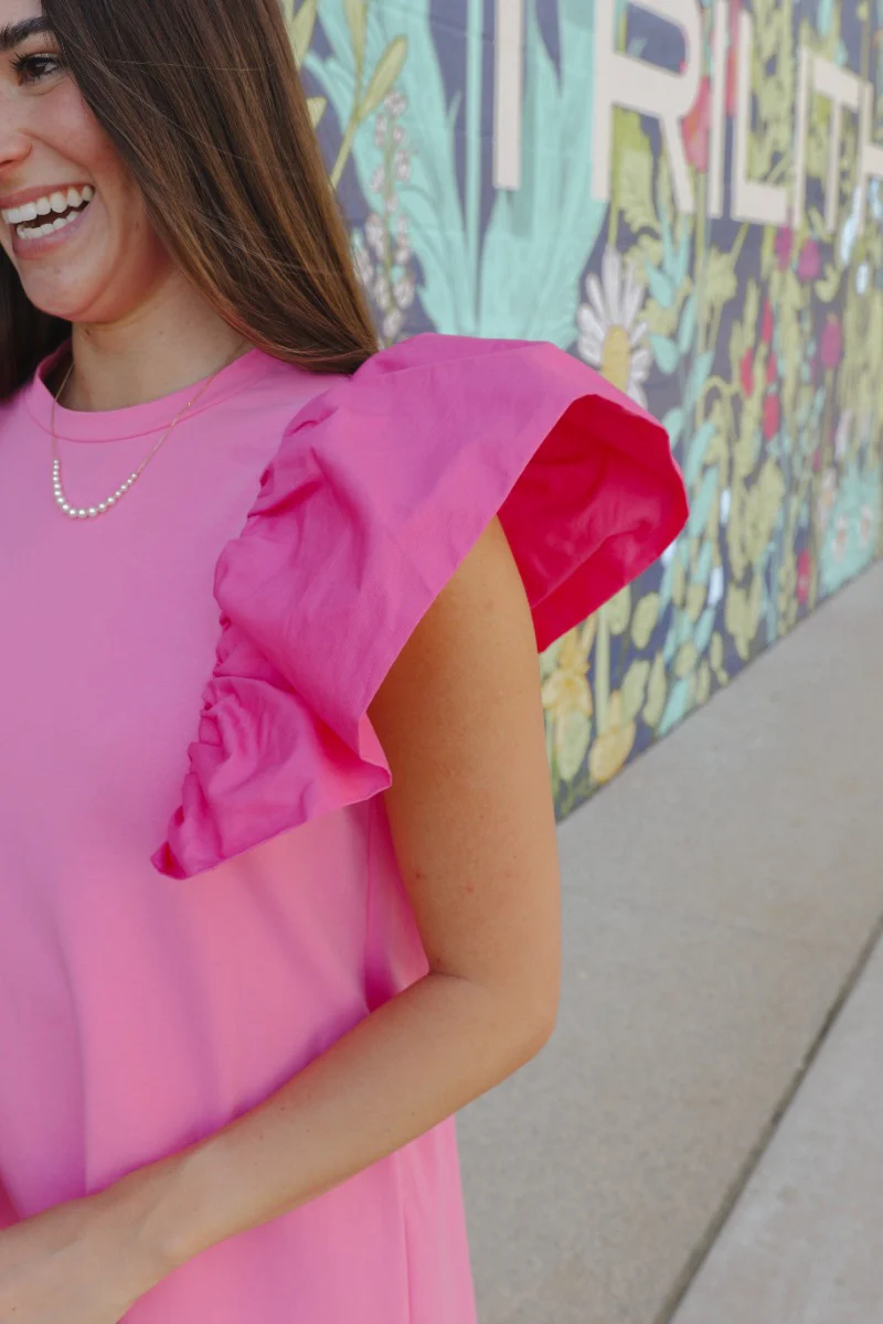 Layla Ruffle Sleeve Dress - Image 3