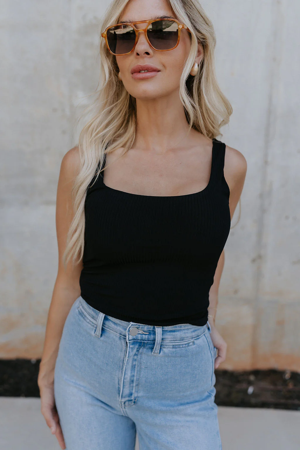 Leigh Square Neckline Sleeveless Tank - Image 9